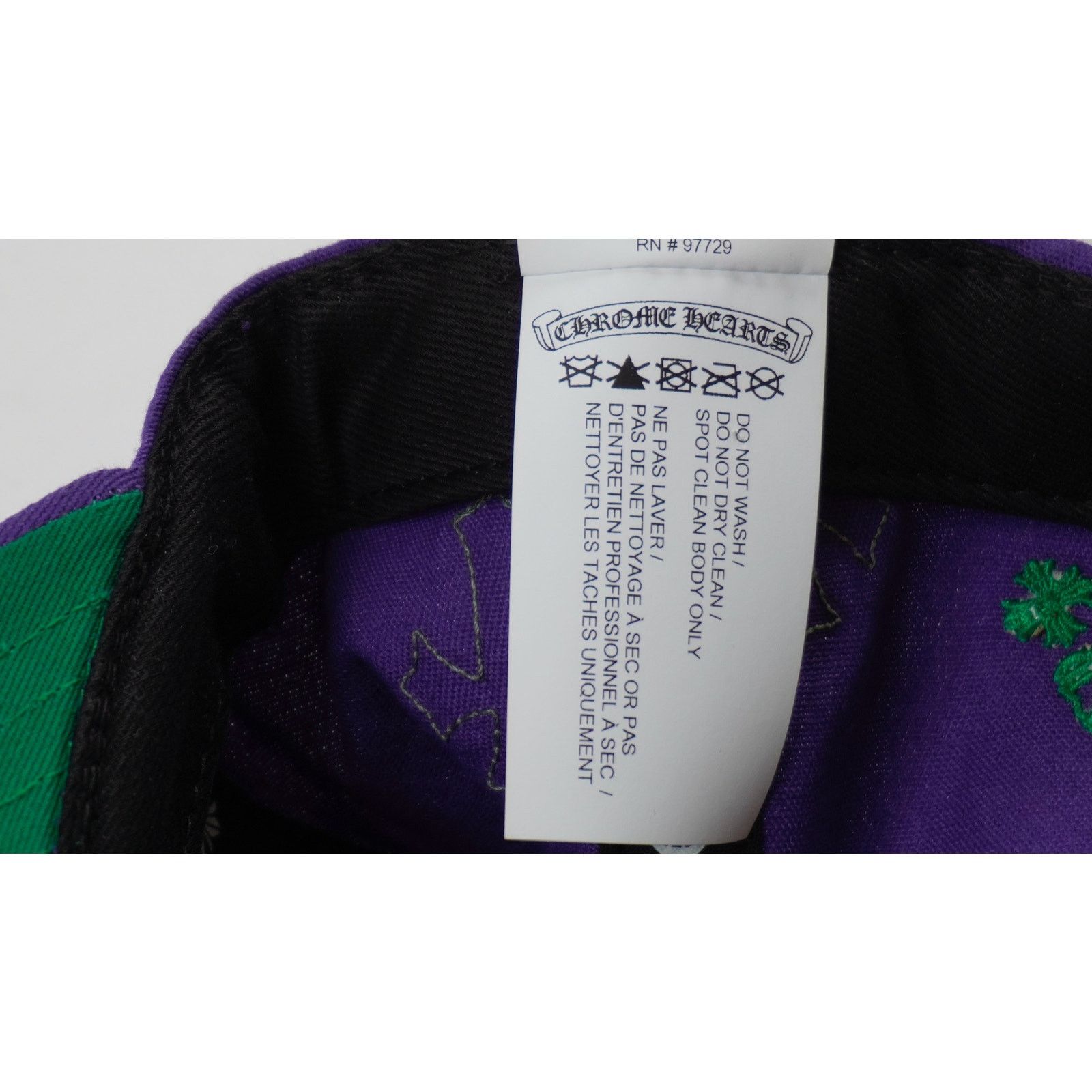 Chrome Hearts CH Embroidered Green Cross Patch Purple Cap Size ONE SIZE - 6 Thumbnail