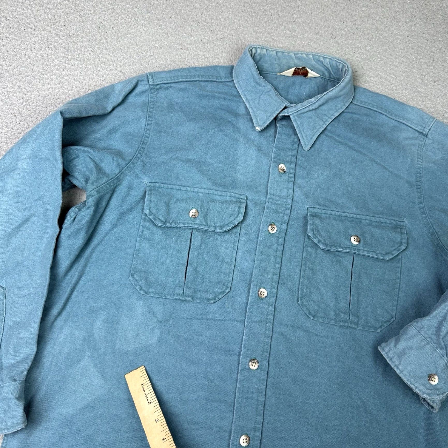 Vintage VINTAGE Cabela's Shirt Mens XL Blue Long Sleeve Button-UpFlannel Distressed Size US XL / EU 56 / 4 - 6 Thumbnail