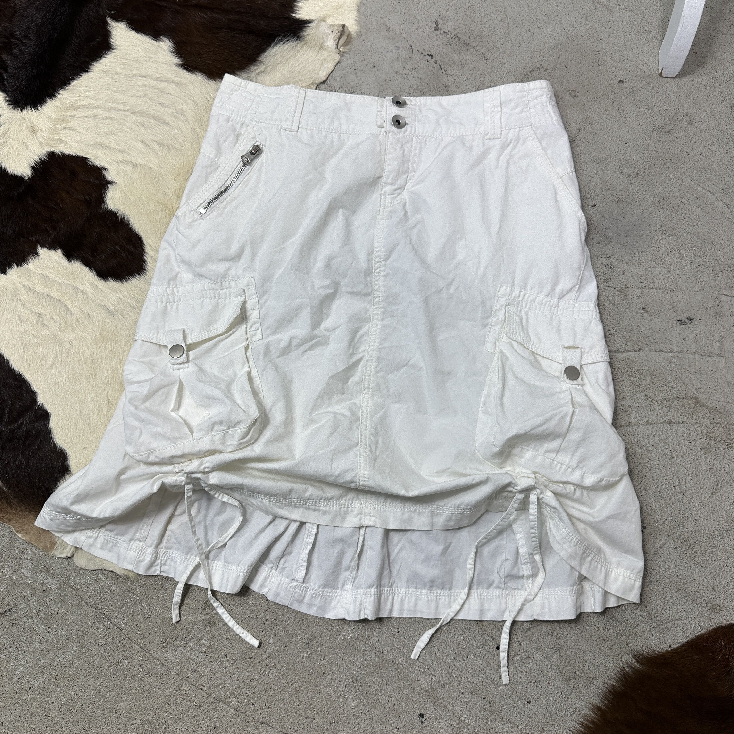 Vintage Vintage Avant Garde Military Styled Mini Skirt Y2K Size 26" / US 2 / IT 38 - 2 Thumbnail