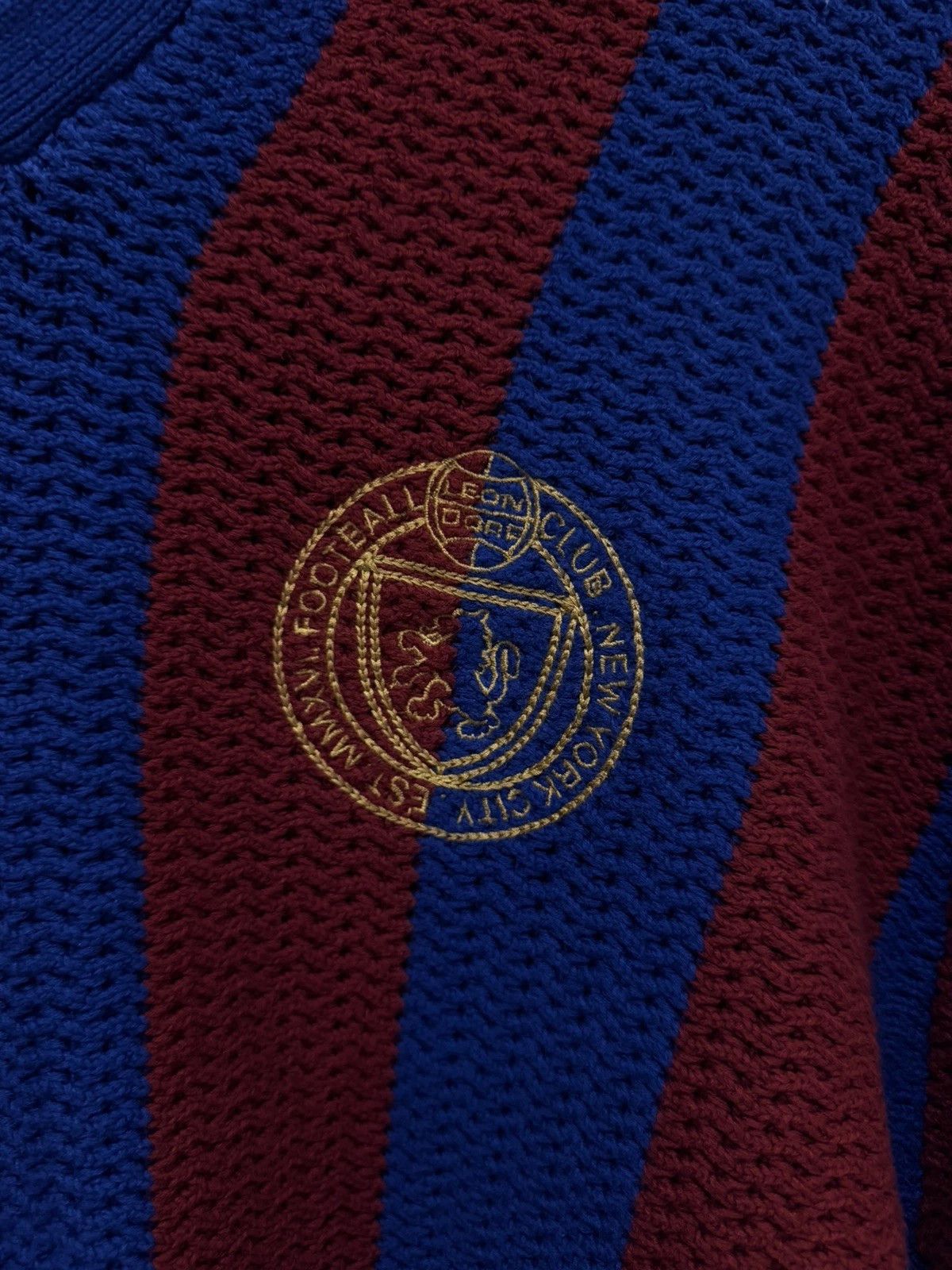 Aime Leon Dore Aime Leon Dore Knit Soccer Jersey Sweater Merlot/Royal Size US L / EU 52-54 / 3 - 3 Thumbnail