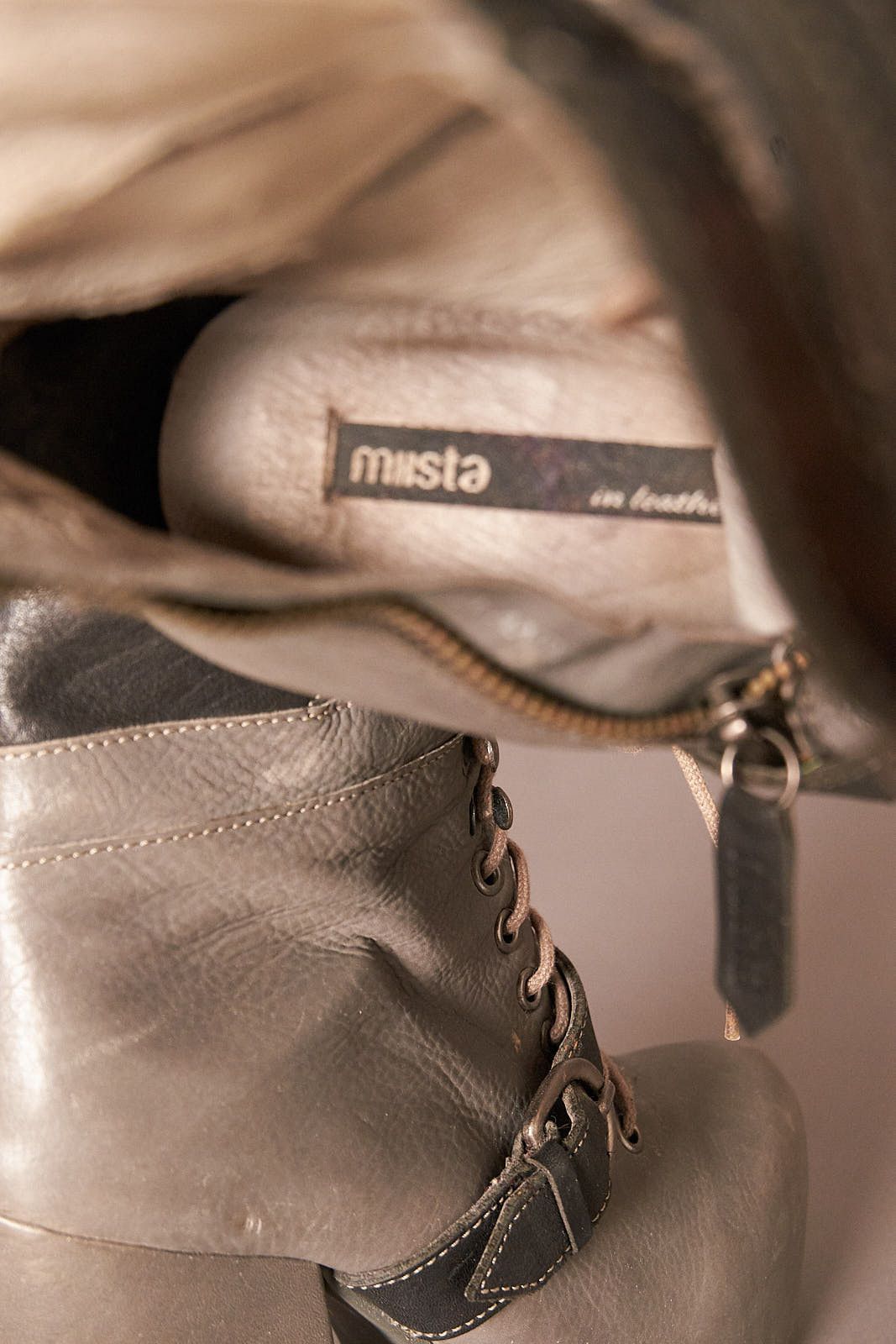 Miista Miista Andee Platform Buckle Gray Heels Boots 2011 Size US 5 / IT 35 - 7 Thumbnail