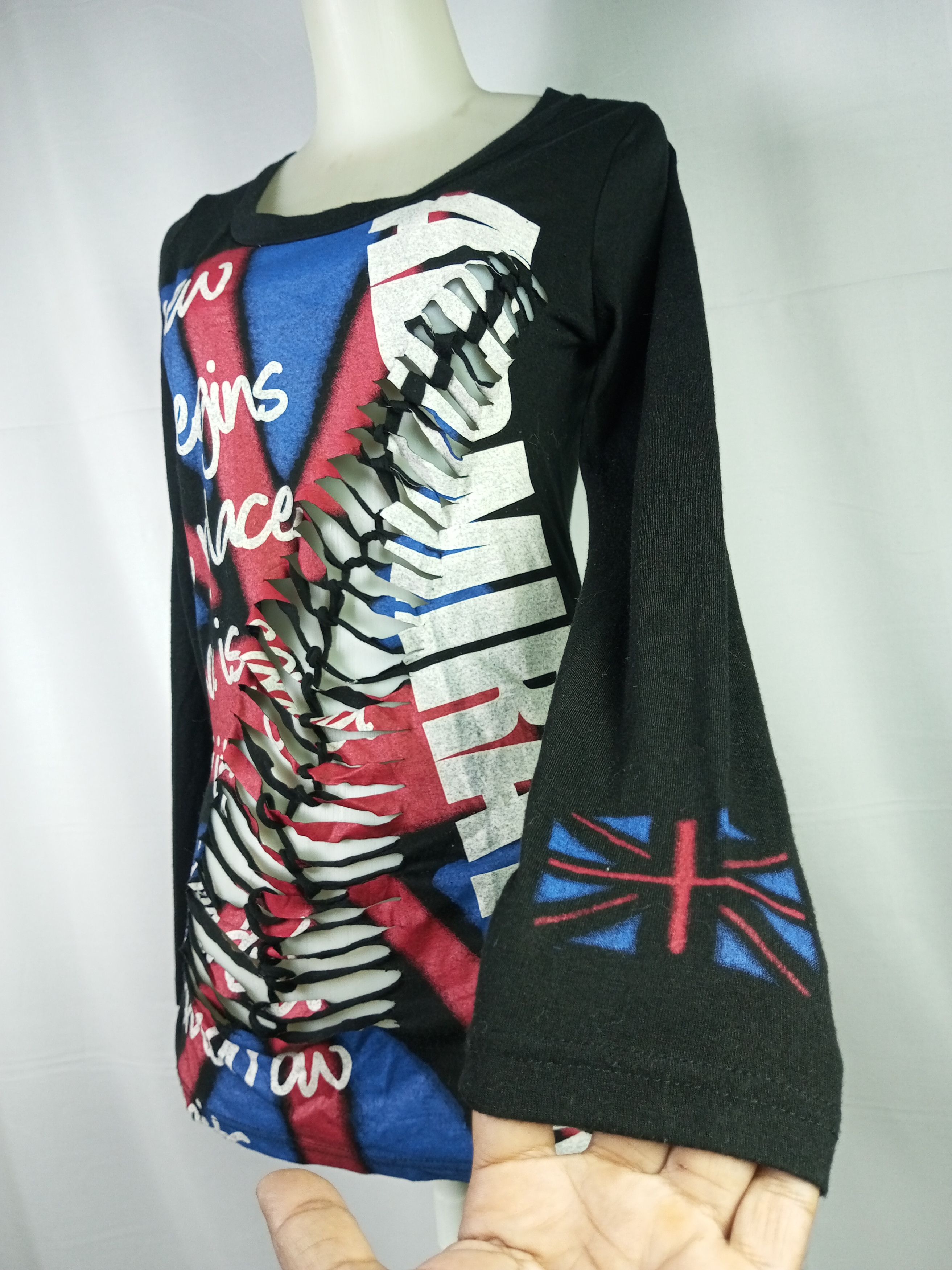 If Six Was Nine × Japanese Brand × Le Grande Bleu (L.G.B.) Knick Knack Distressed Grunge Punk long Sleeve Tshirt Size M / US 6-8 / IT 42-44 - 9 Thumbnail