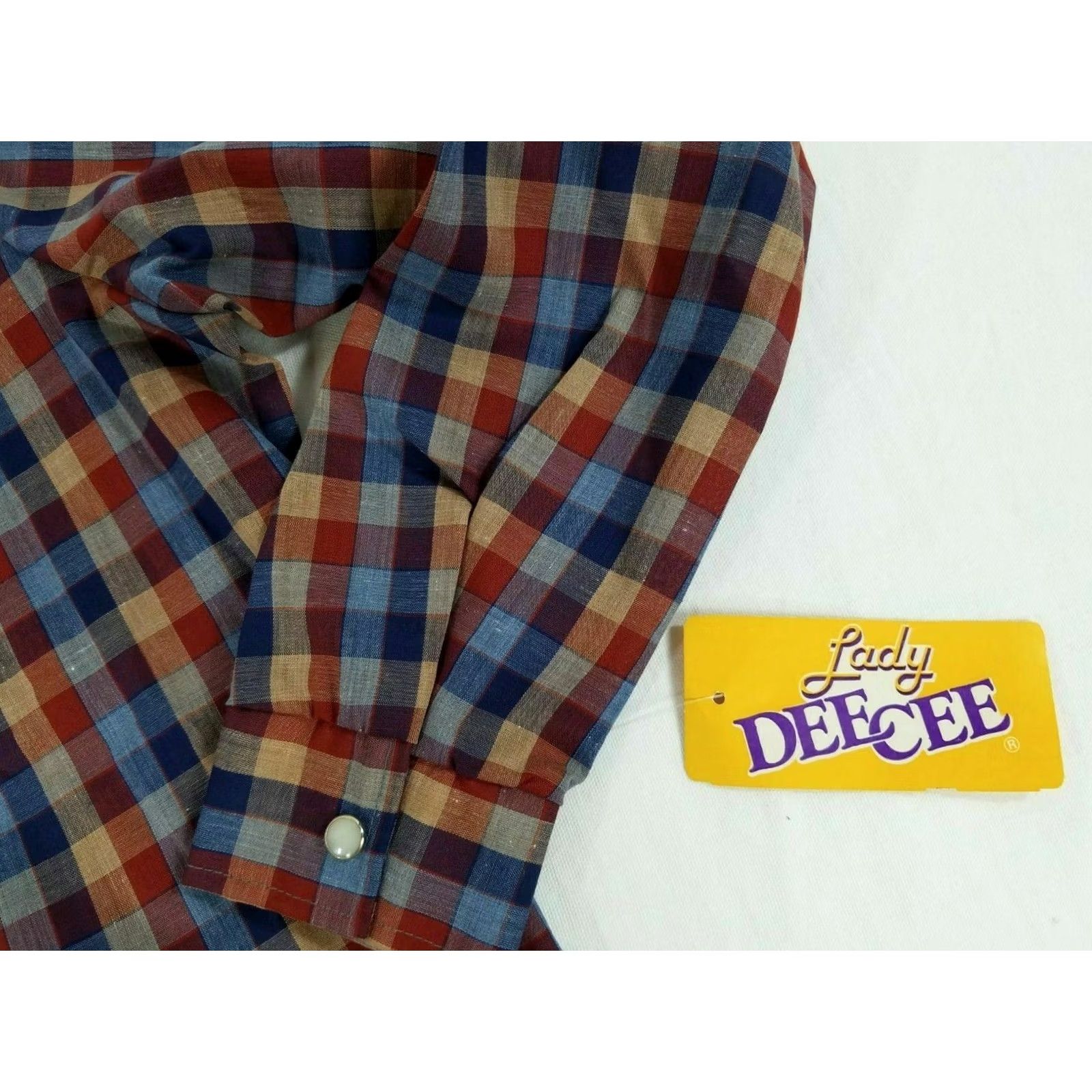 Vintage Vintage Lady DeeCee Plaid Western Rockabilly Cowboy Pearl Snap Sz 12 Ladies Shirt Size XL / US 12-14 / IT 48-50 - 3 Thumbnail