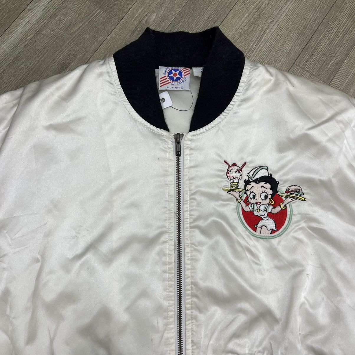 Cartoon Network × Disney × Vintage 1990s Betty Boop Dinner Bomber Crop Jacket Size S / US 4 / IT 40 - 10 Thumbnail