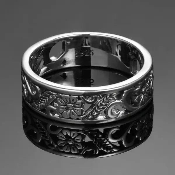 Jewelry × Vintage Silver 925 Rustic Ring Size ONE SIZE - 2 Thumbnail