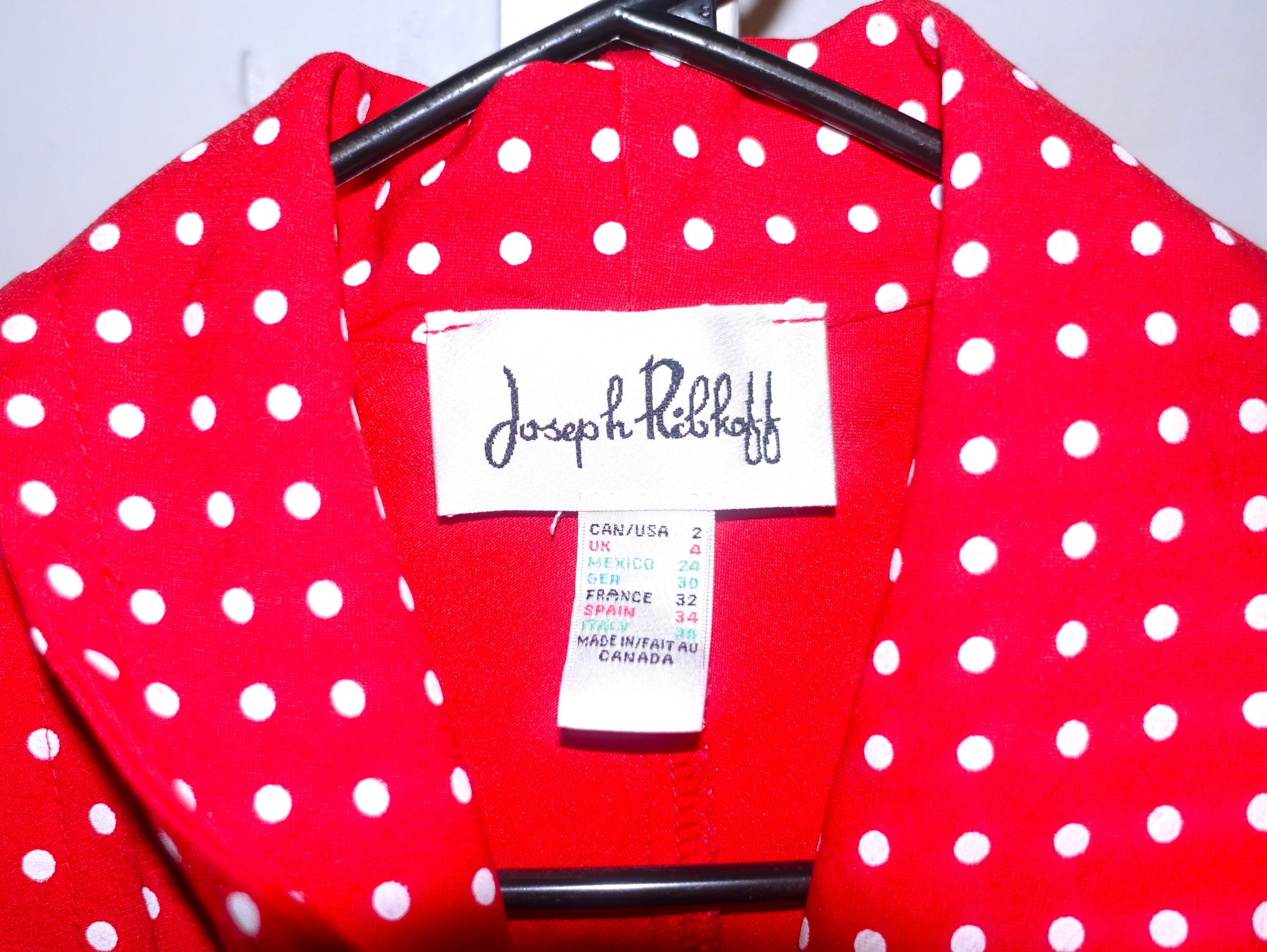 Joseph Ribkoff Joseph Ribkoff Red White Polka Dot Dress 2 Size XS / US 0-2 / IT 36-38 - 5 Thumbnail