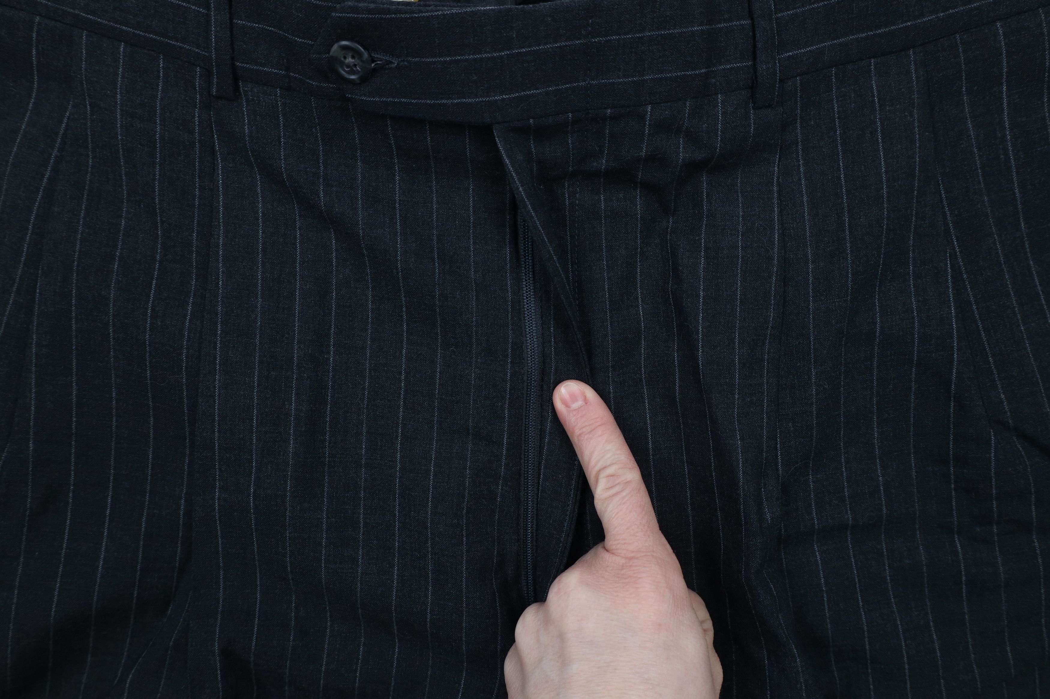 Lands' End × Vintage Vintage 90s Lands End Pinstriped Wide Leg Chino Pants USA Size US 36 / EU 52 - 6 Thumbnail