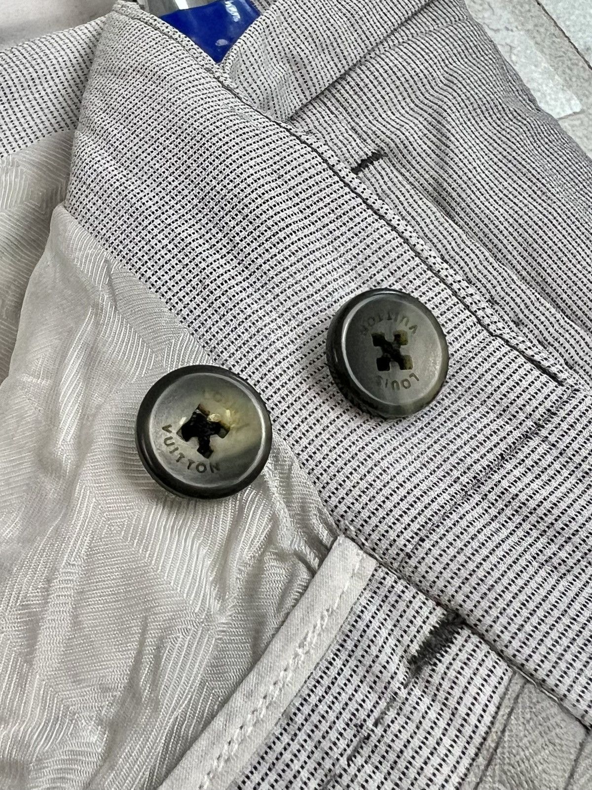 Louis Vuitton LOUIS VUITTON Shorts Chino Strap LV Plaid Cotton Gray Men's Size US 34 / EU 50 - 9 Thumbnail