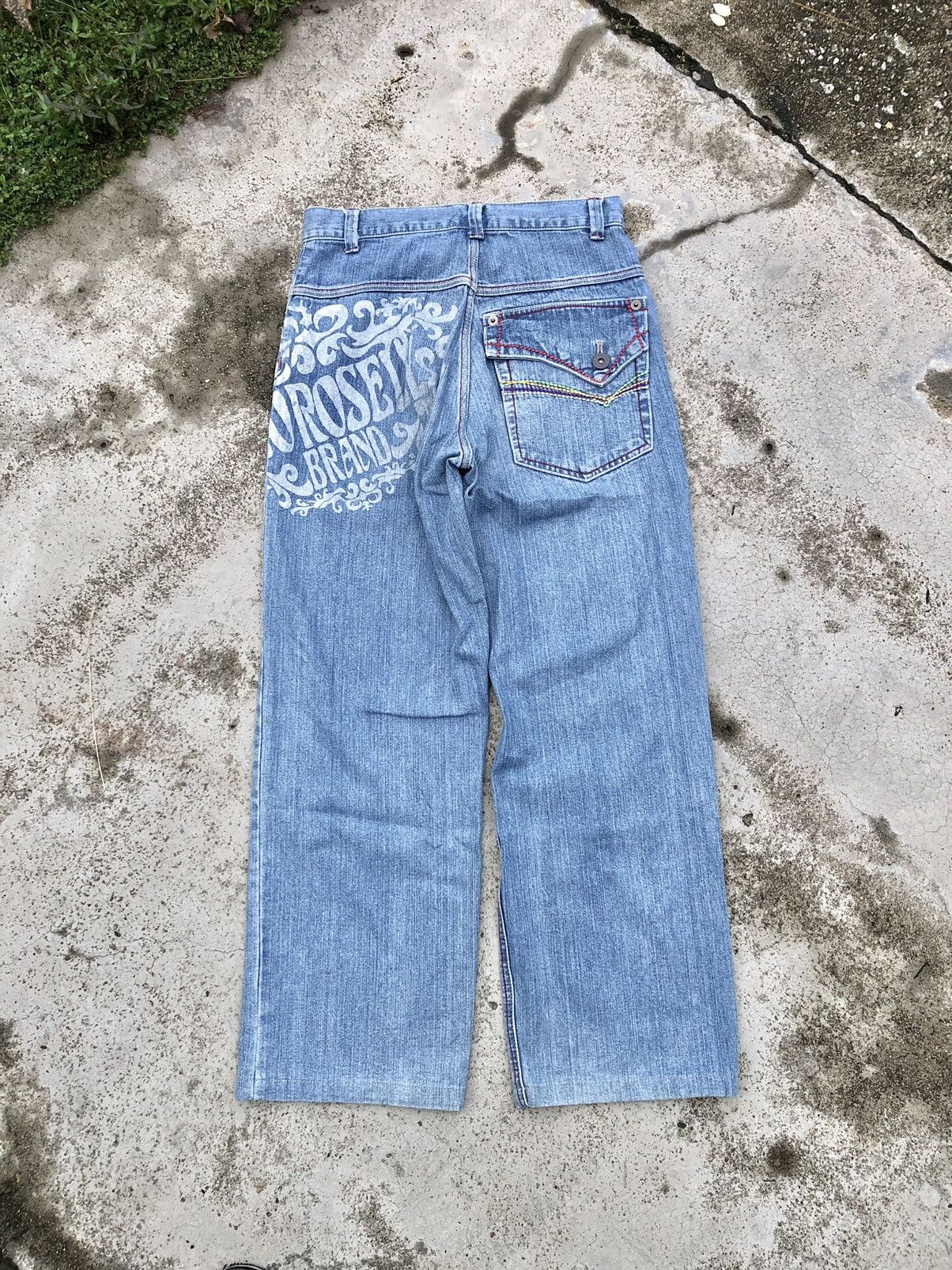 Hypebeast BAGGY⚡️⚡️LONDON JEANS SINGLE BACK POCKET DENIM Size US 29 - 4 Thumbnail