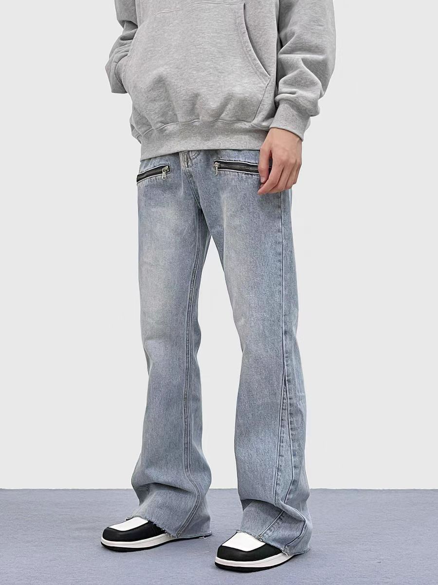 Japanese Brand × Jean Micro Flare Straight Leg Loose Jeans Size US 32 / EU 48 - 1 Thumbnail