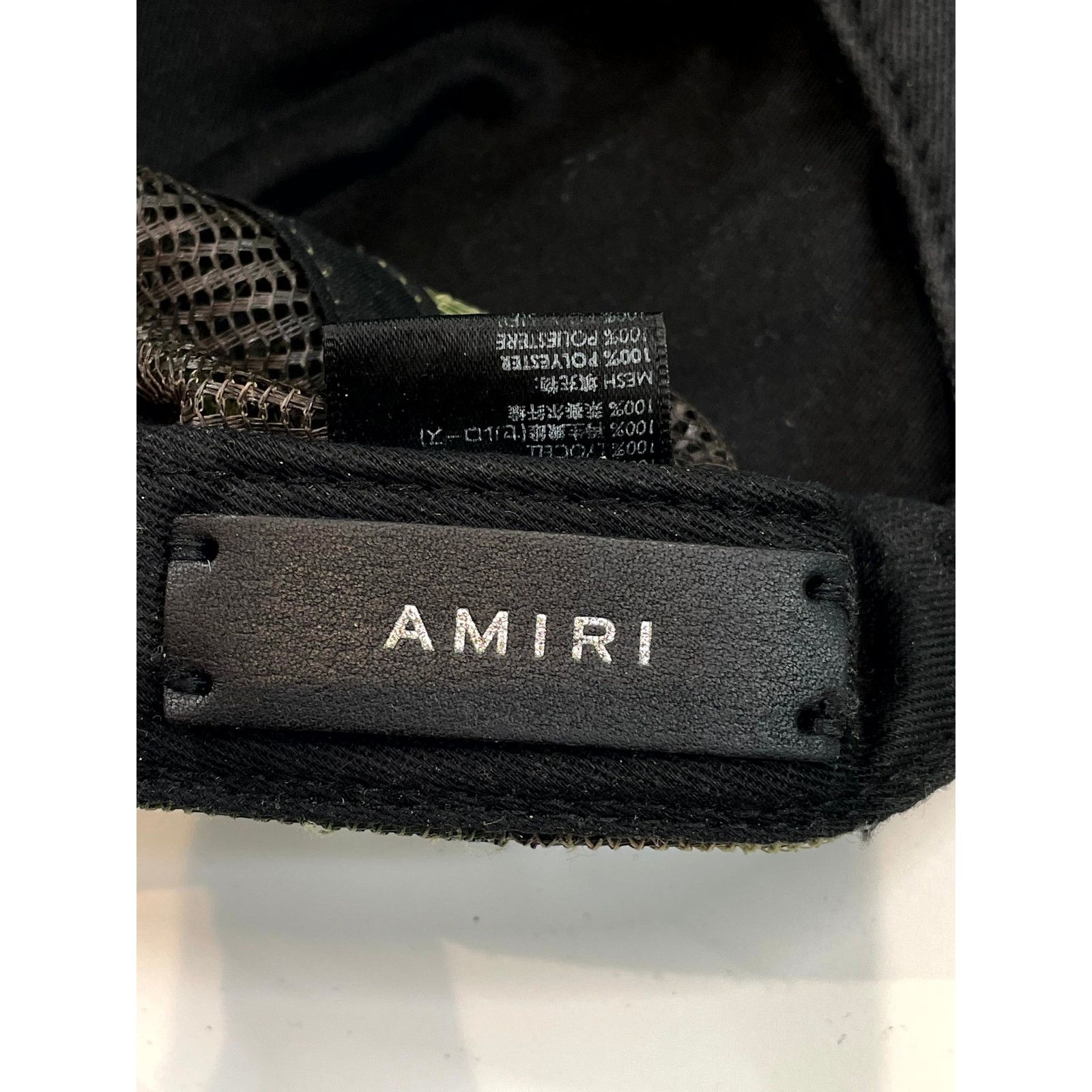 Amiri Amiri Camo Arts District Trucker Olive Cap Size ONE SIZE - 4 Thumbnail