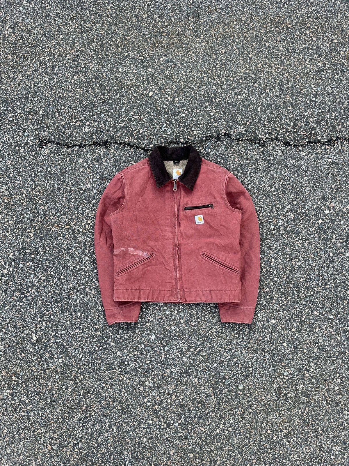 image of Faded Vintage Rose Carhartt Detroit Jacket - Small in Pink, Men's