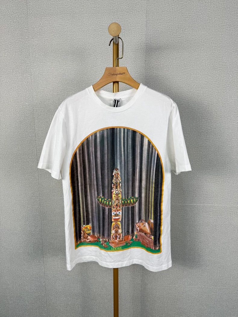 LOEWE Wide size pure cotton white T-shirt