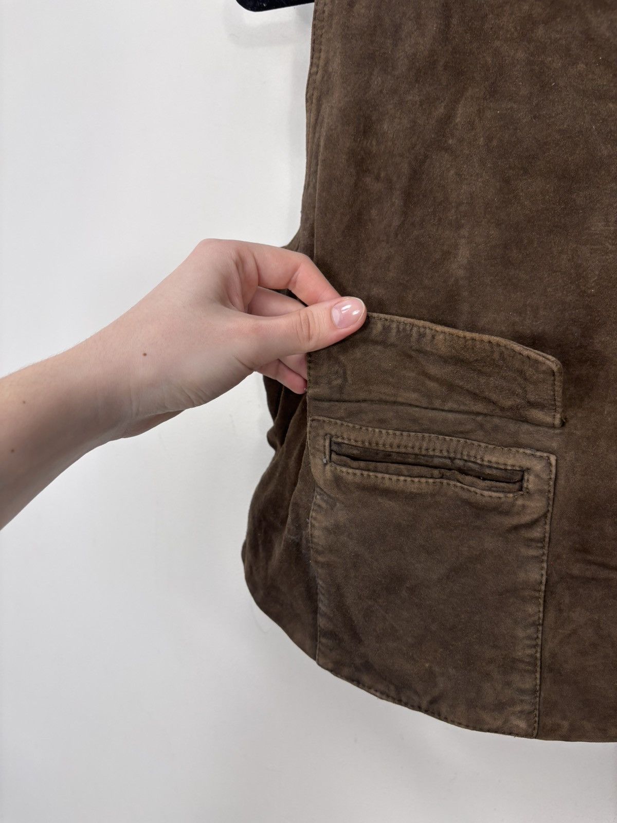 Diesel Diesel L-Zoe NWT Women’s Brown Suede Leather Vest Jacket Size L / US 10 / IT 46 - 3 Thumbnail
