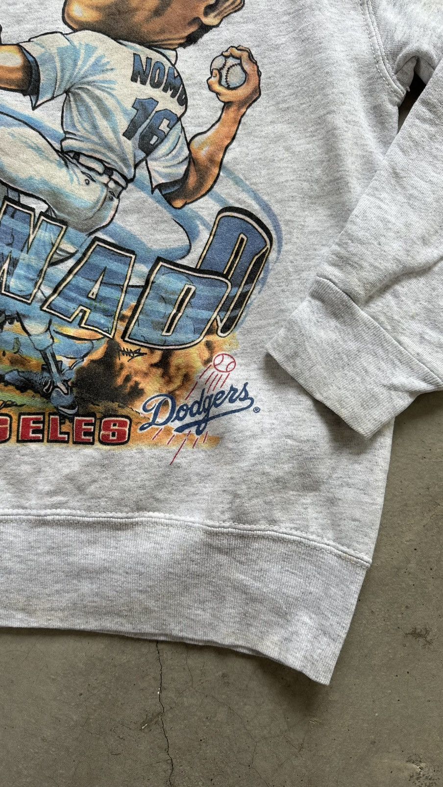 Salem Sportswear × Vintage VINTAGE 90S HIDEO NOMO TORNADO MLB USA SWEATSHIRT Size US M / EU 48-50 / 2 - 4 Thumbnail