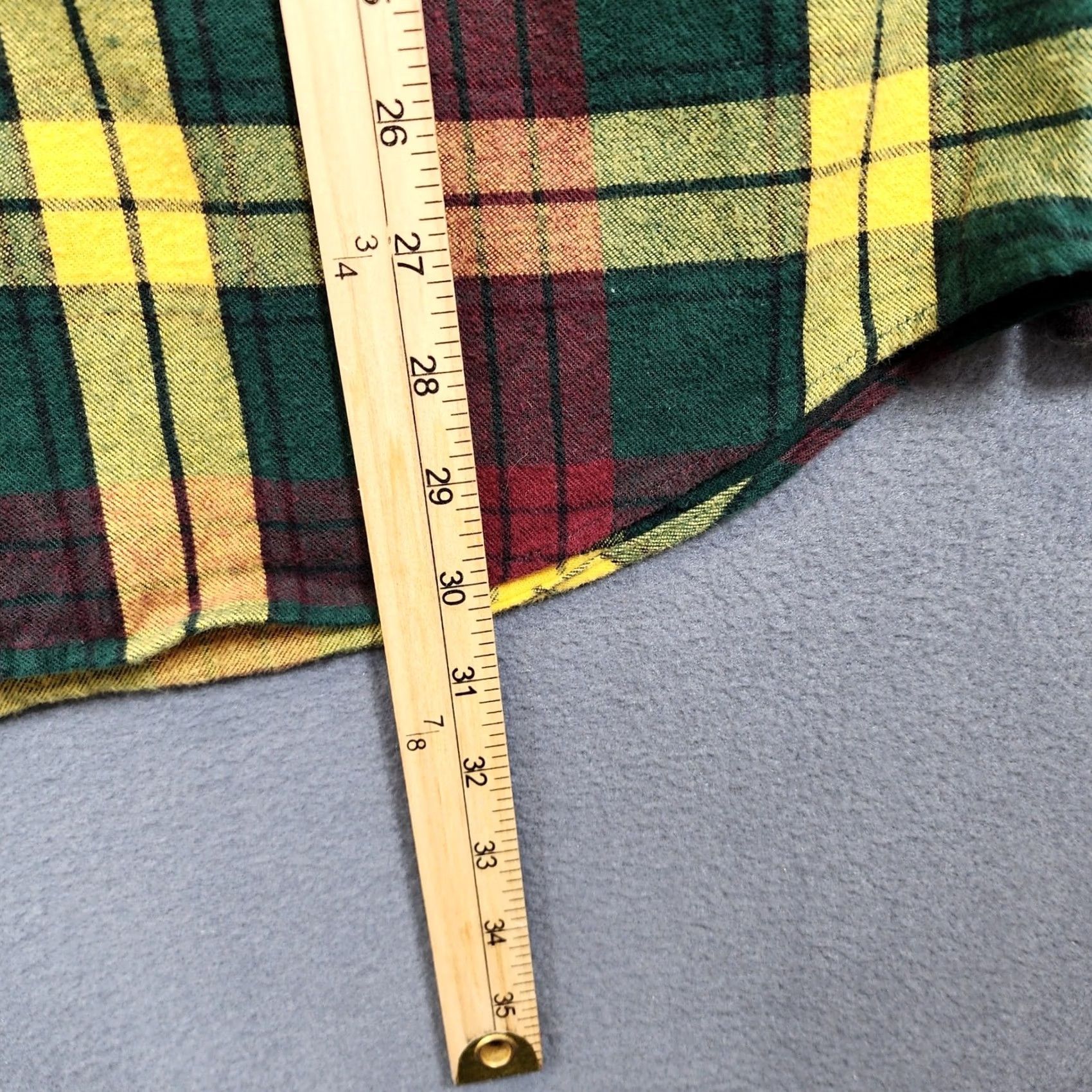 Vintage LL Bean Mens Medium Scotch Plaid Flannel Shirt Slightly Fitted Green Yellow Size US M / EU 48-50 / 2 - 7 Thumbnail