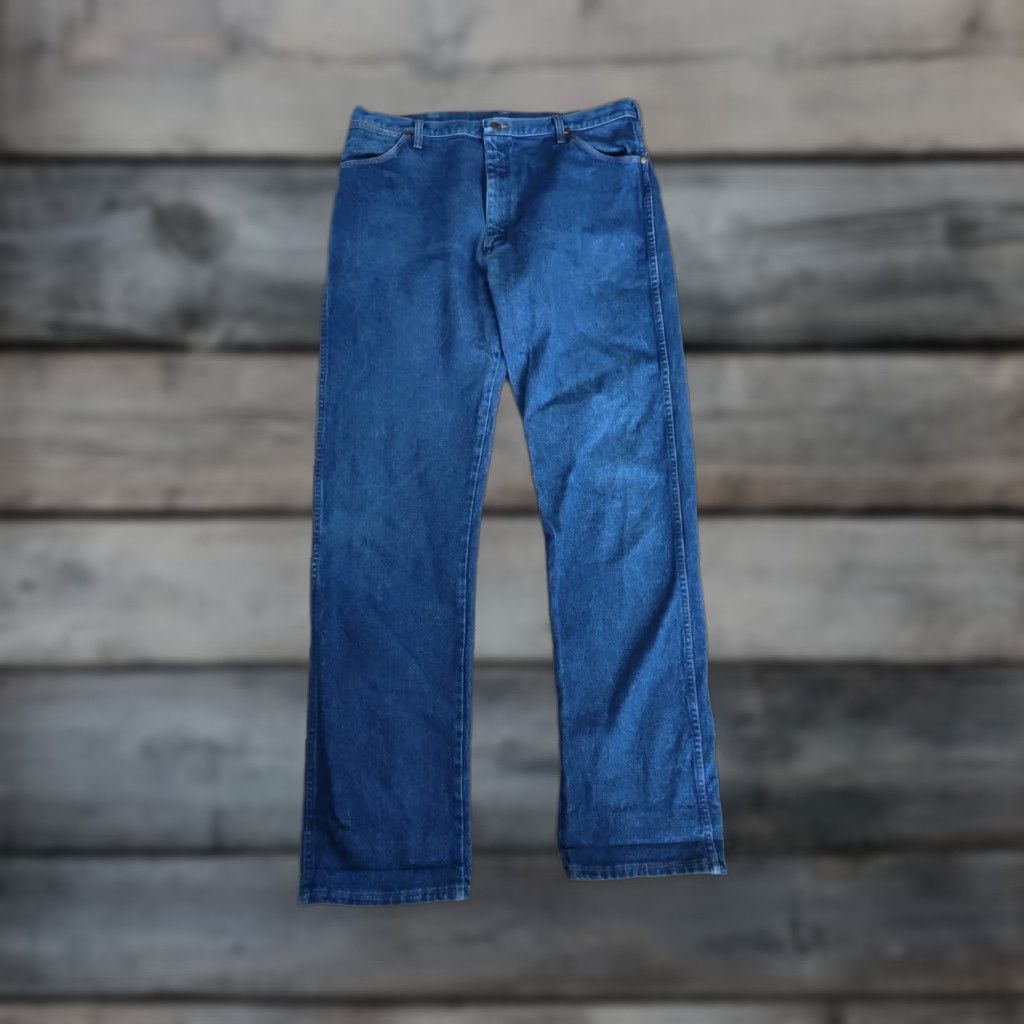 Wrangler VINTAGE Wrangler Jeans Cowboy Cut 40X36 Men's Straight Fit Blue Denim 13MWZPW Made in USA Size US 40 / EU 56 - 1 Thumbnail