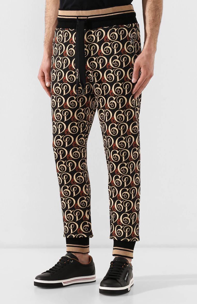 Dolce & Gabbana DG Black Gold Slim Sweatpants IT 46 New With Tags Print Logo Size US 34 / EU 50 - 9 Thumbnail