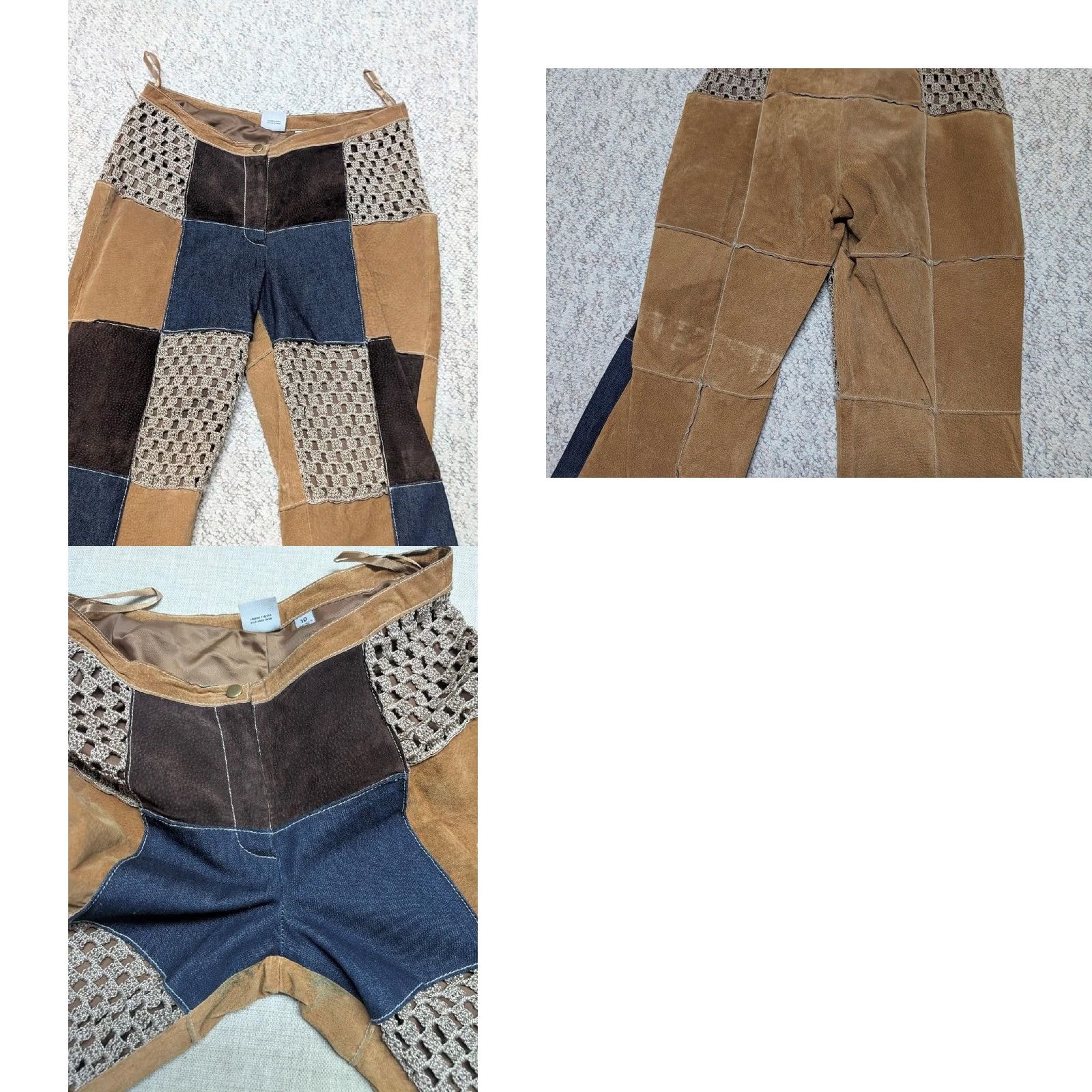 Vintage VINTAGE WILSONS Leather Patchwork Pants Bootcut 30x28 Women XS? Size 32" / US 10 / IT 46 - 8 Thumbnail
