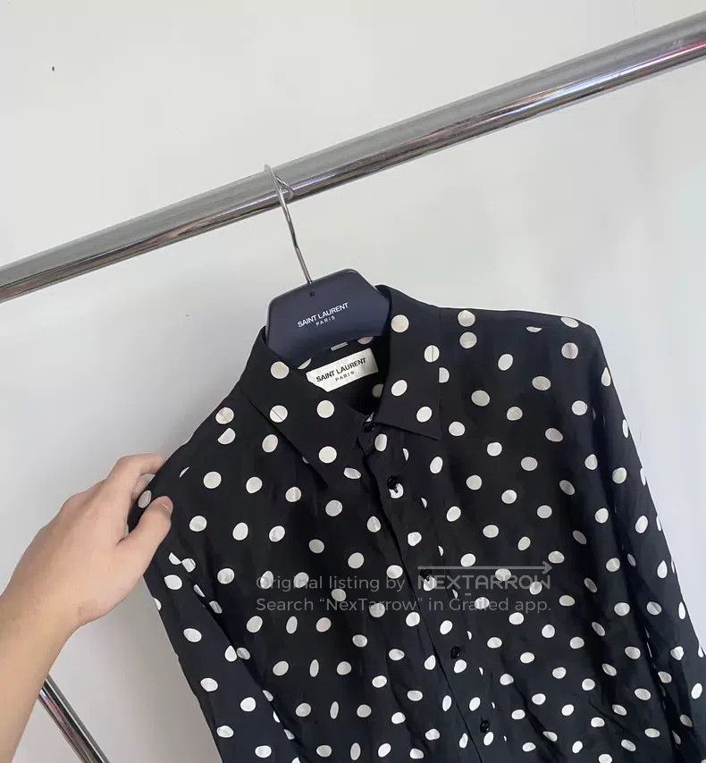 Saint Laurent Paris Saint Laurent Paris Polka Dot Shirt Size XS / US 0-2 / IT 36-38 - 6 Thumbnail