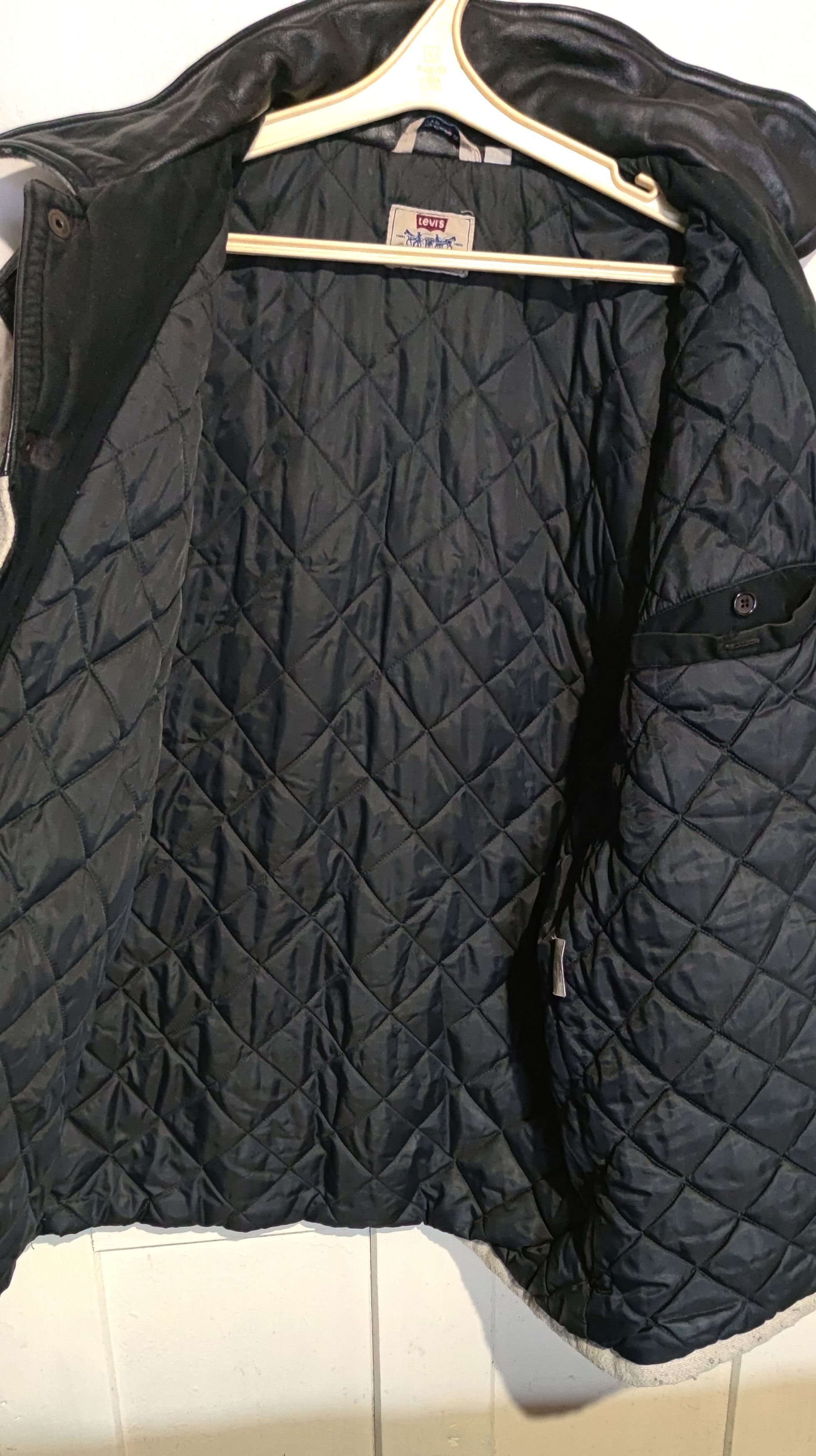 Levi's × Levi's Vintage Clothing Levis Padded Wool Black Grey Vintage 90 Coat Jacket size XL Size US XL / EU 56 / 4 - 8 Thumbnail