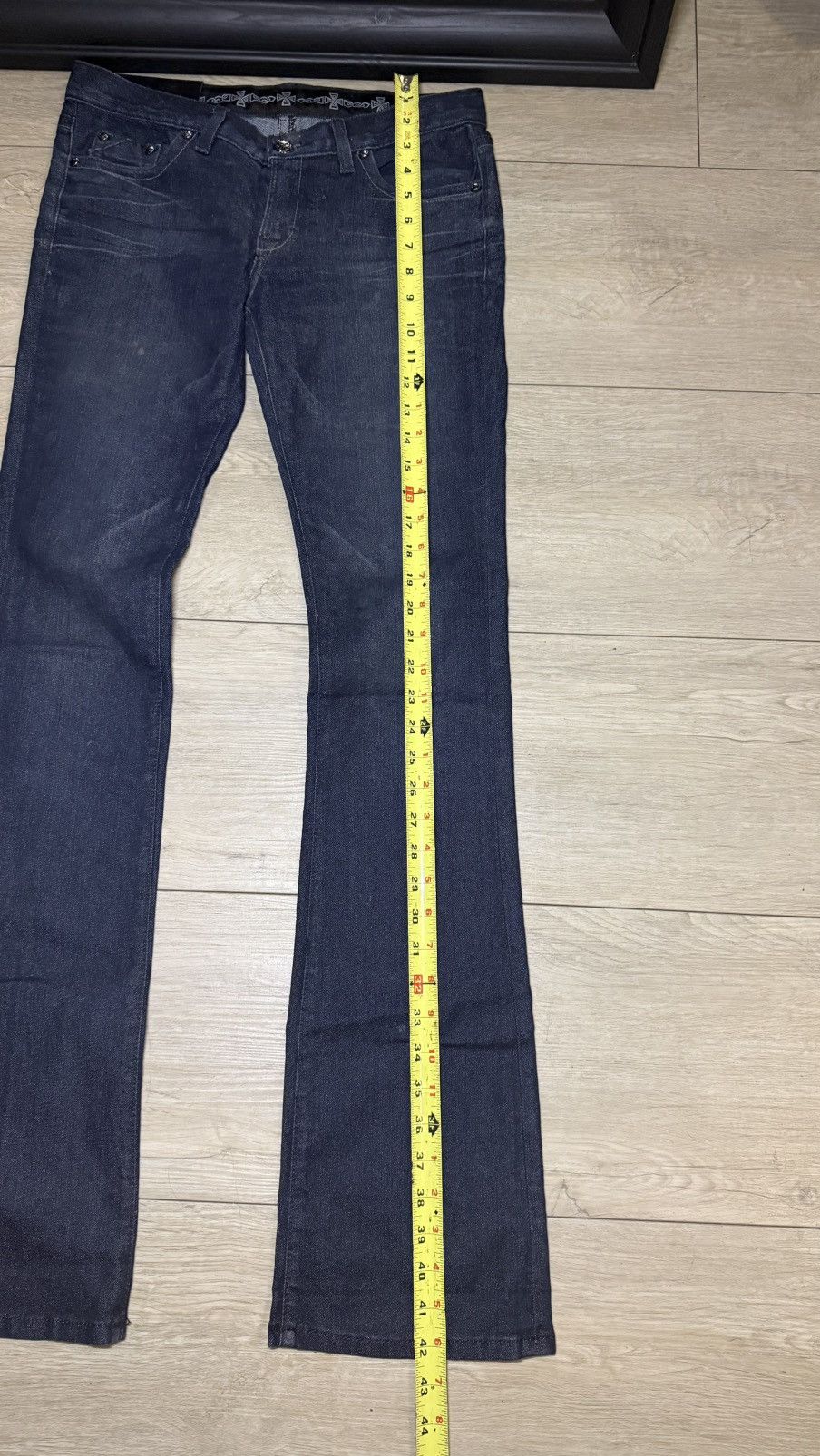 Other Y2K 2000s Denim Addiction Dark Wash Heavyweight Flared Jeans Size US 27 - 7 Thumbnail