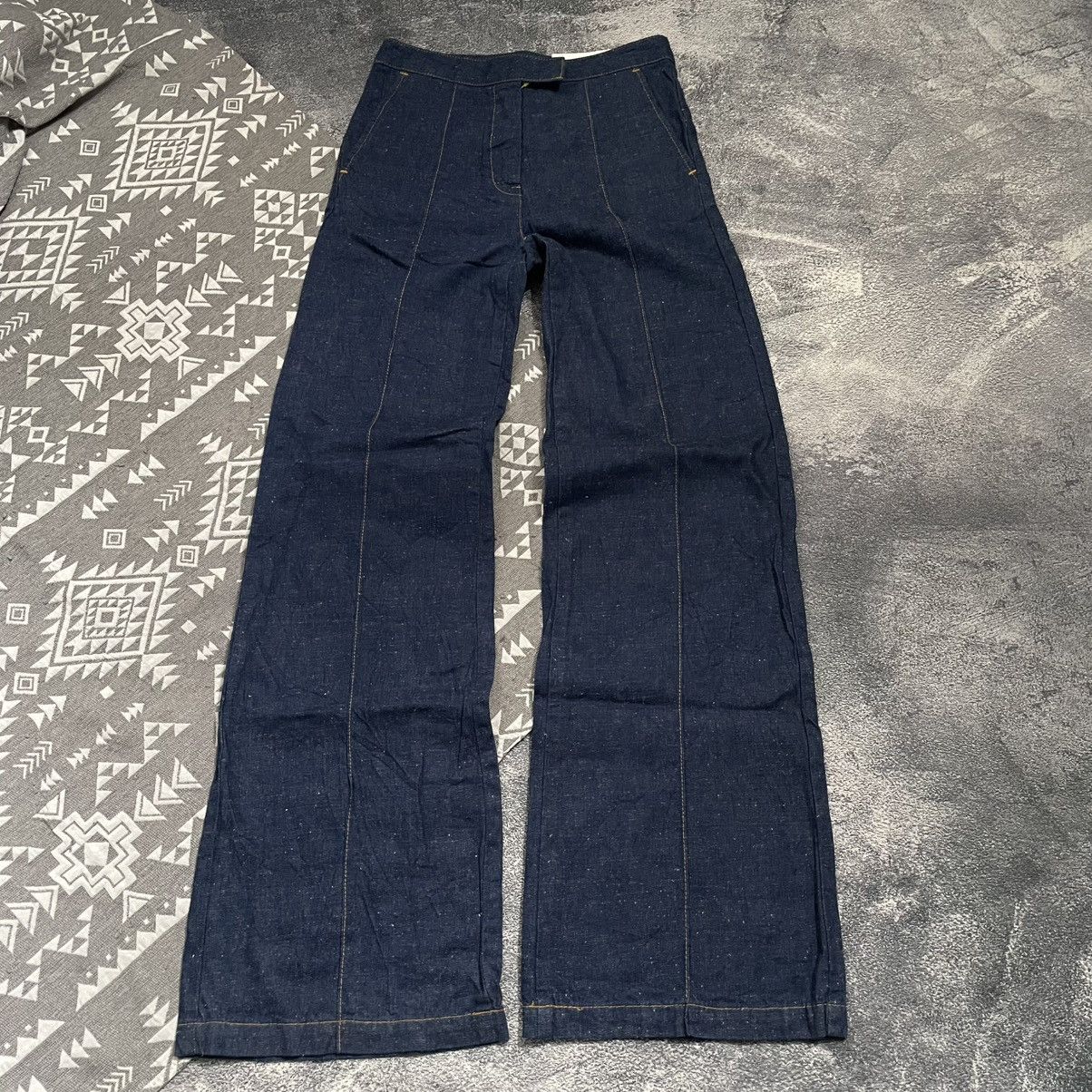 If Six Was Nine 🔥SLY Blue indigo buckle back Flare jeans Size US 28 / EU 44 - 2 Thumbnail
