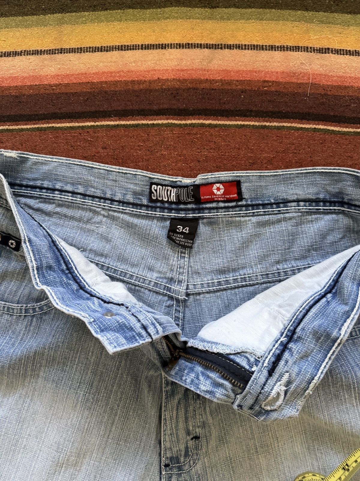Southpole Y2K Light Wash South Pole Red Tab Denim Jorts Size US 34 / EU 50 - 5 Thumbnail