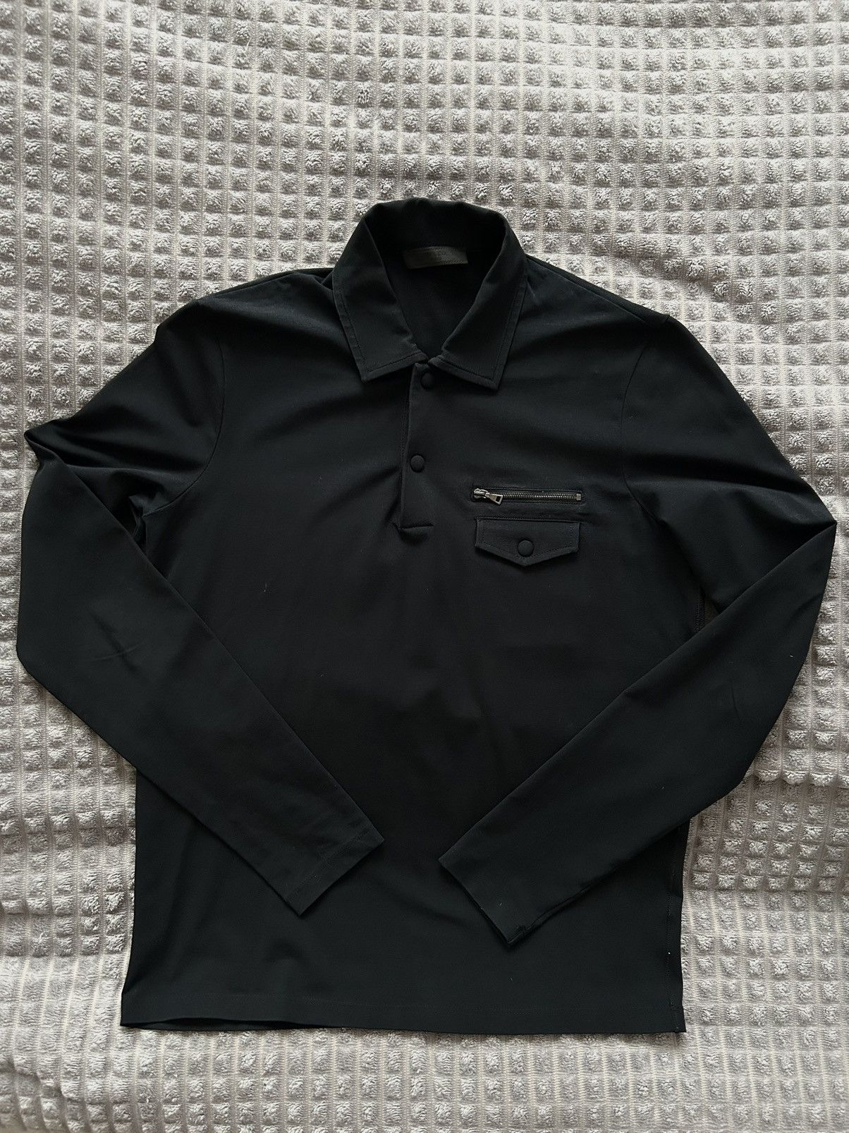 Prada Rare Prada Sport-Chic Flap Zip Stretch Luxury Polo Shirt Size US M / EU 48-50 / 2 - 5 Thumbnail