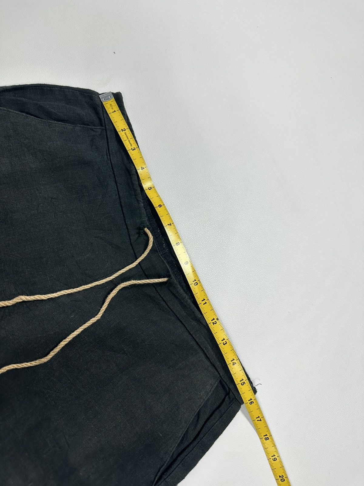 Japanese Brand Goa Faded Flare Low rise drawstring waist Hairy Hem Pants Size US 29 - 17 Thumbnail
