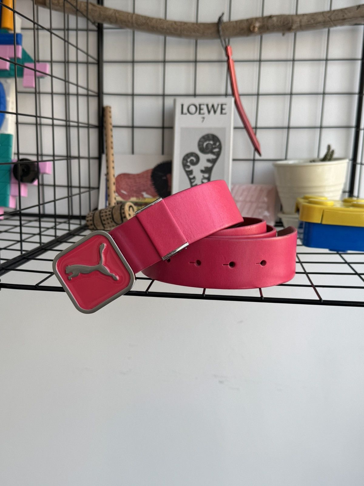 Puma Puma Pink Leather Belt Y2K Size ONE SIZE - 10 Thumbnail