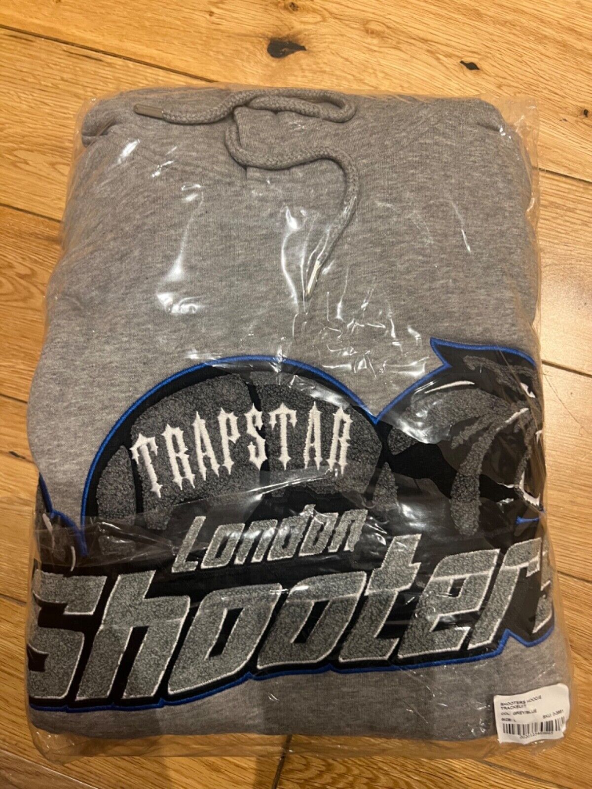 Trapstar Shooters Hooded Tracksuit Grey Ice Blue