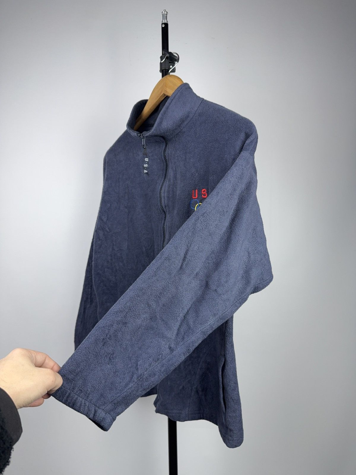 Vintage Vintage 90s Retro USA Olympics Fleece Jacket Made in USA Y2K Size L / US 10 / IT 46 - 4 Thumbnail