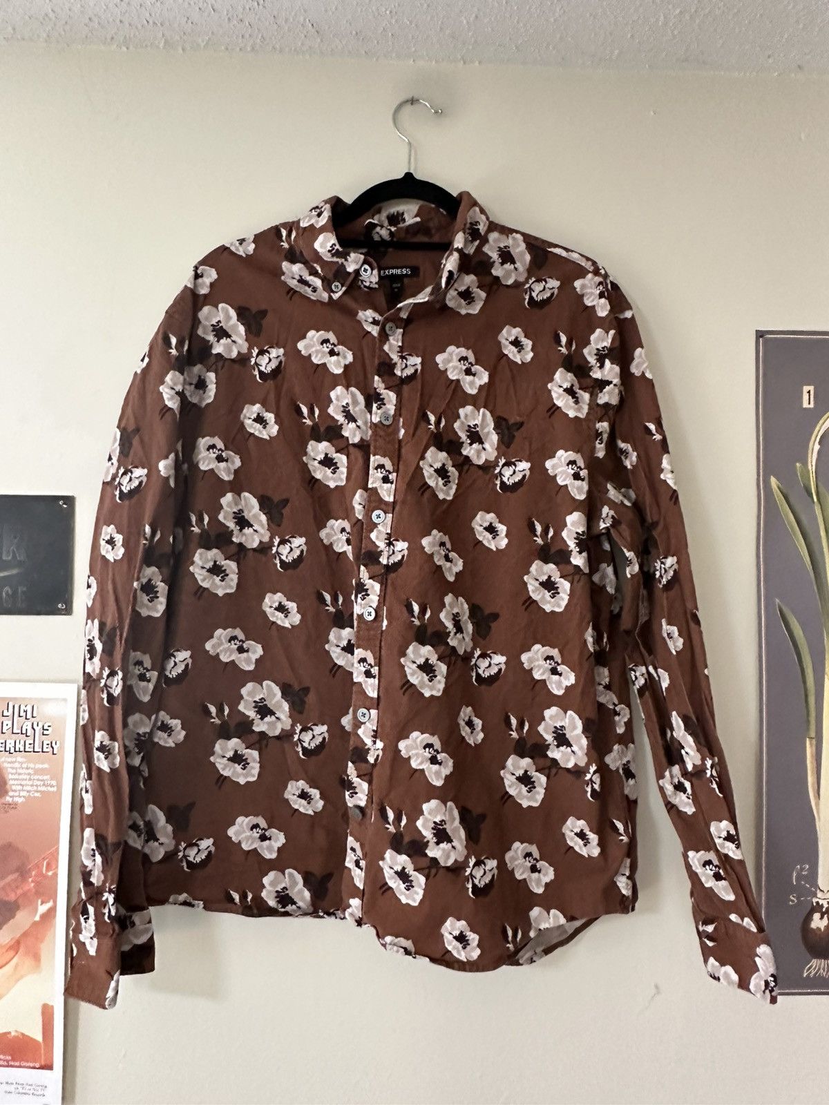 Express Corduroy Floral Express Long Sleeve Shirt Size US XL / EU 56 / 4 - 1 Thumbnail