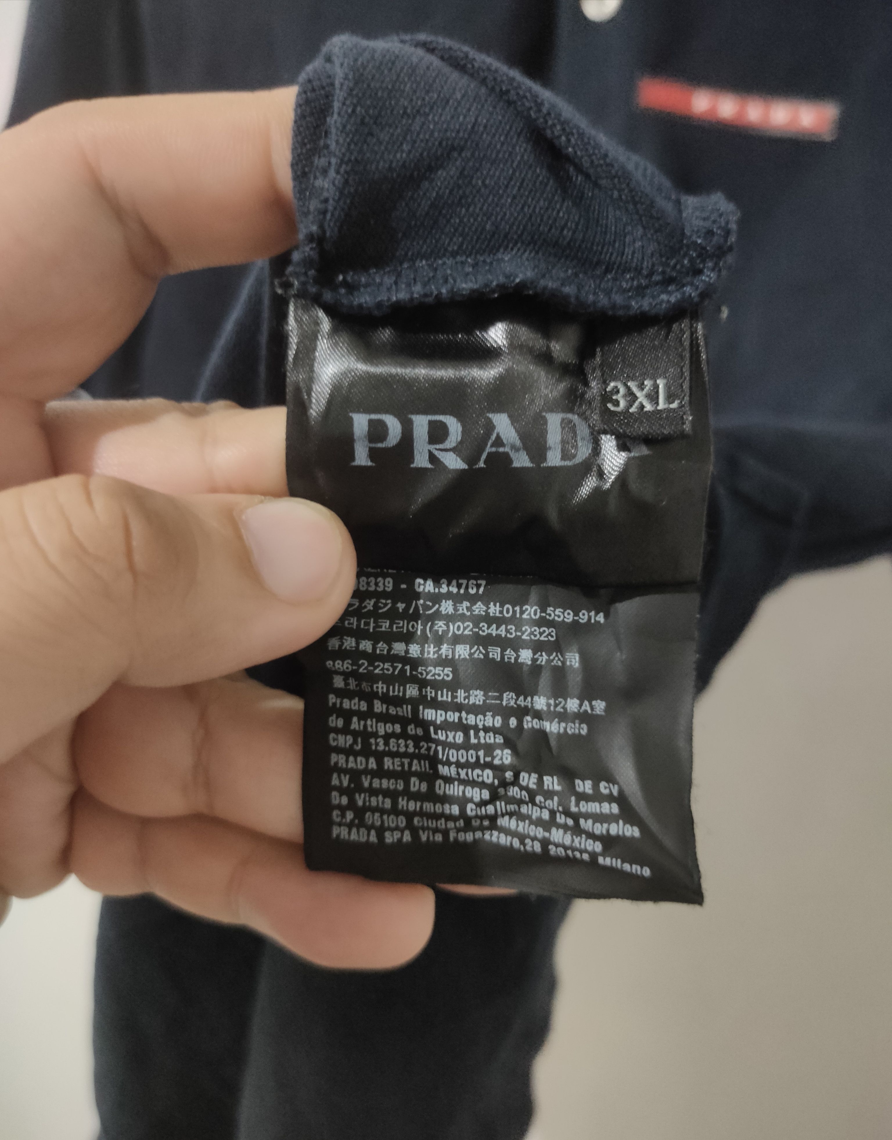 Prada Prada Red Tab Polo Shirt Size US XXL / EU 58 / 5 - 3 Thumbnail