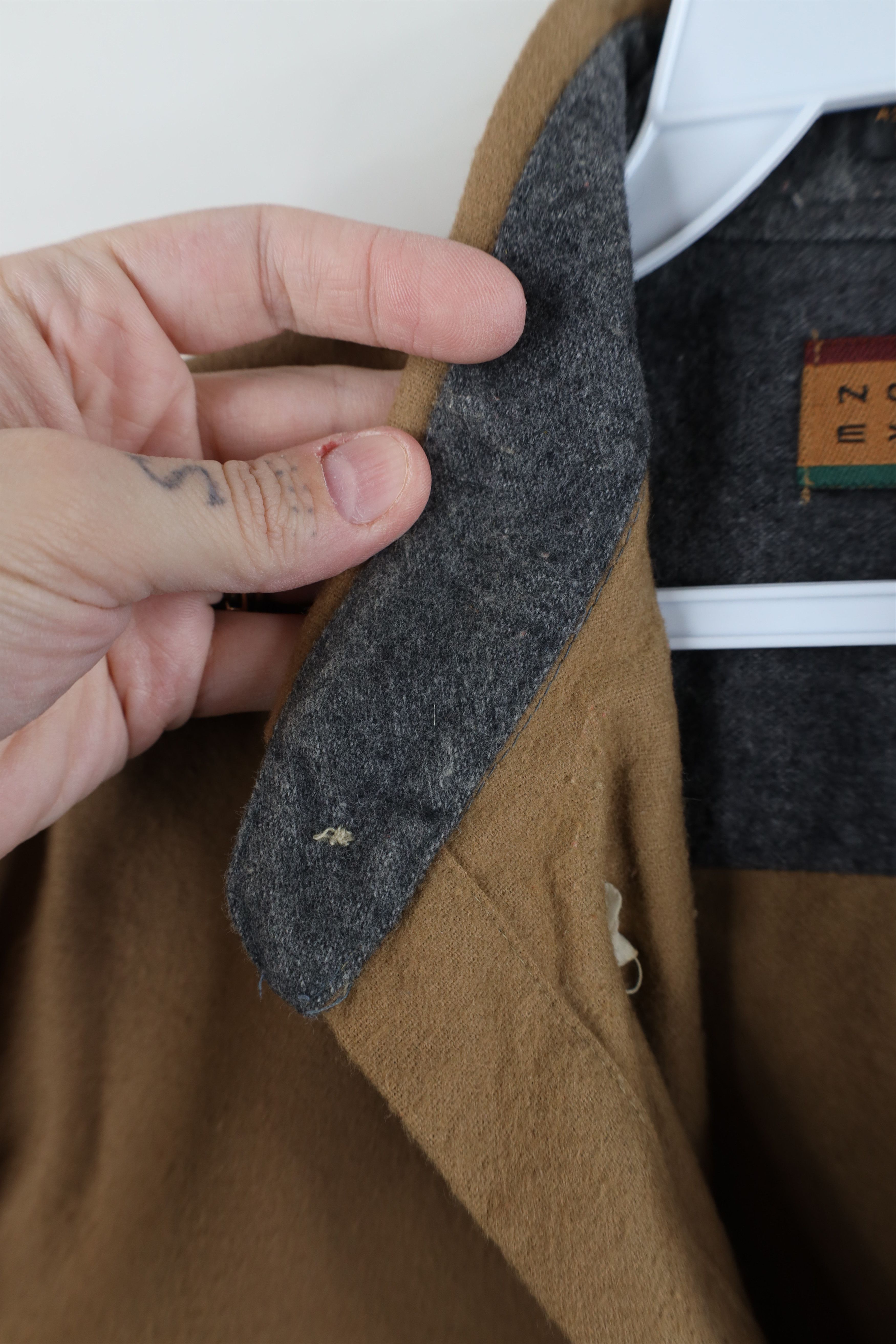 Vintage Vintage 90s Streetwear Chamois Cloth Button Shirt Brown Size US M / EU 48-50 / 2 - 8 Thumbnail