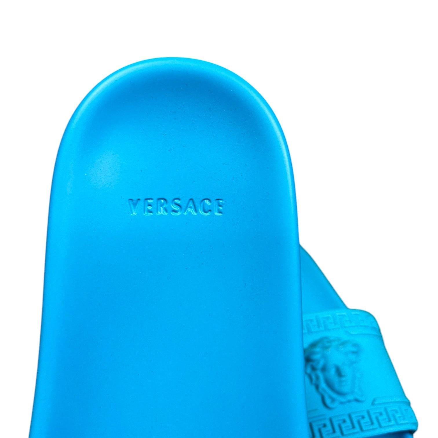 Versace Versace Palazzo Mens EU 45 US 12 Sky Medusa Blue Pool Slides Size US 12 / EU 45 - 4 Thumbnail
