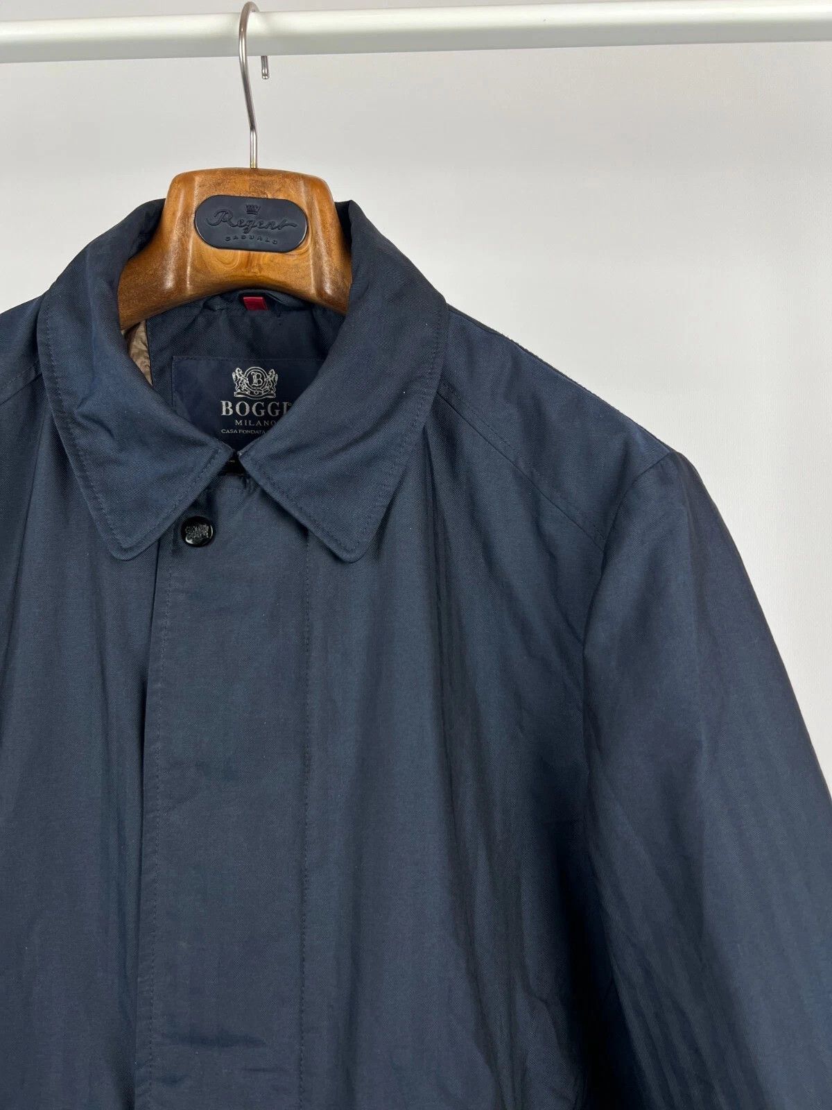 Boggi Boggi Milano Herringbone Classic Rain-Stop Coat Jacket Size US M / EU 48-50 / 2 - 5 Thumbnail