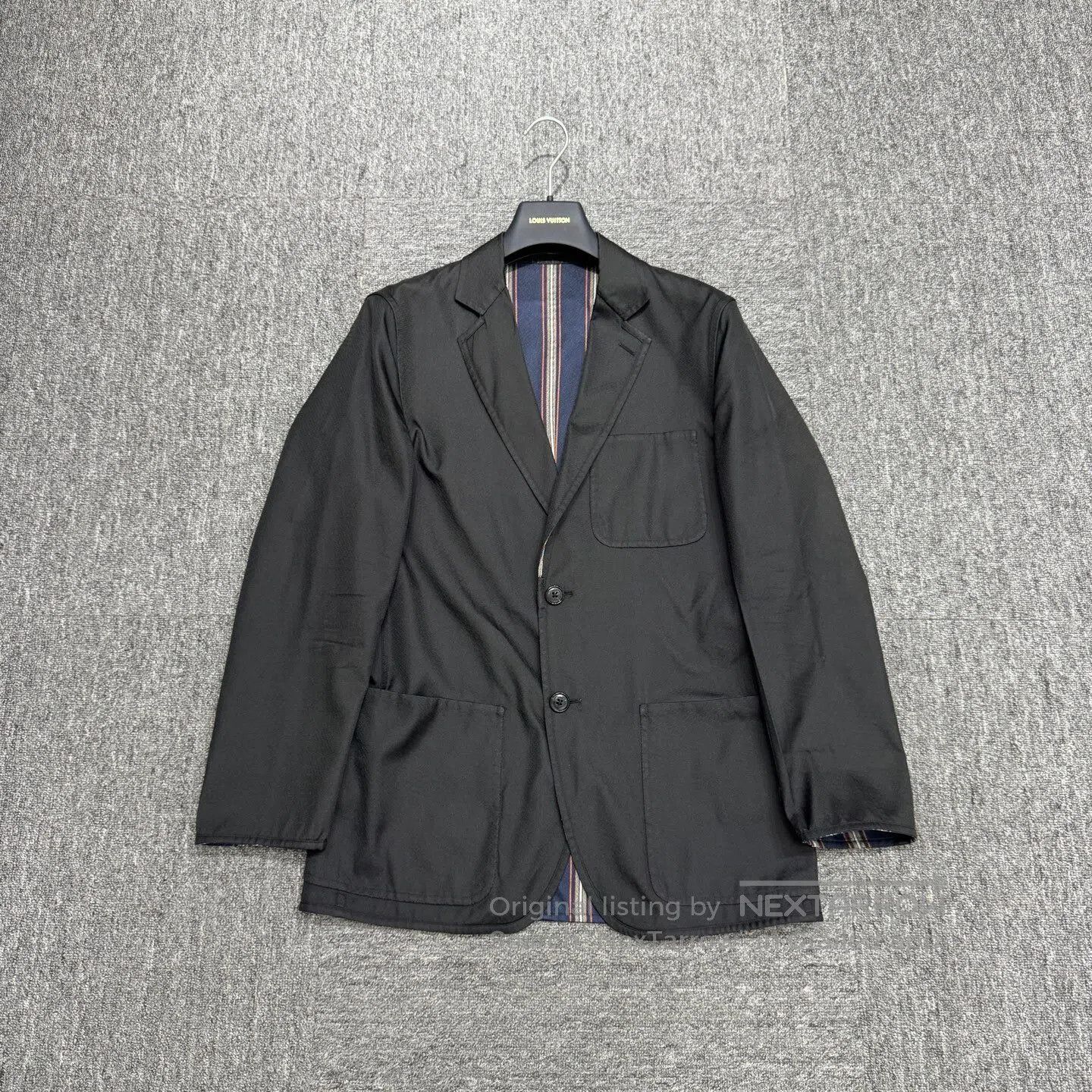 Hermes Hermes Silk from silkworms, worn on both sides of a suit j Size 48R - 1 Thumbnail