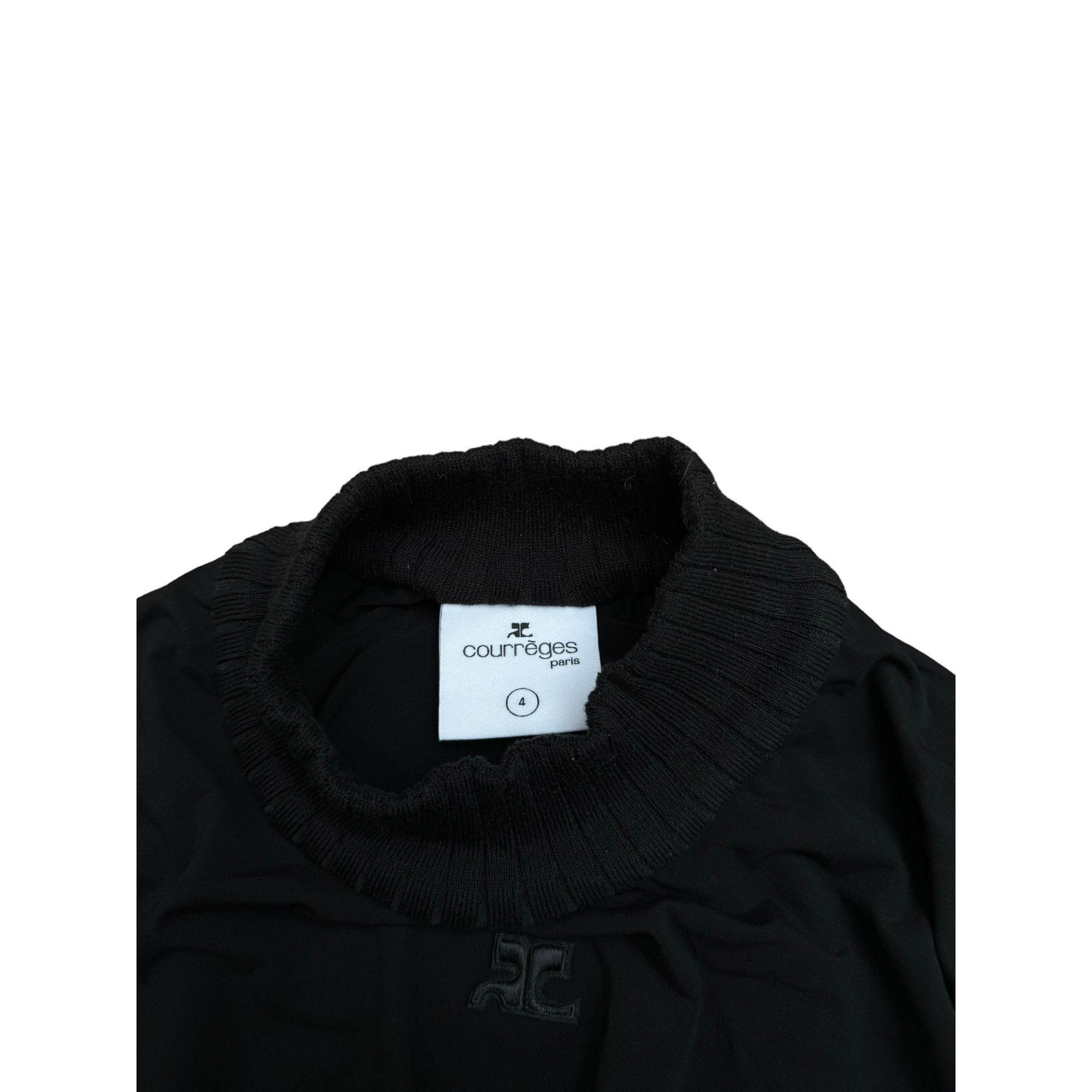 Courreges Vintage Black Sheer Rollneck Size M / US 6-8 / IT 42-44 - 6 Thumbnail