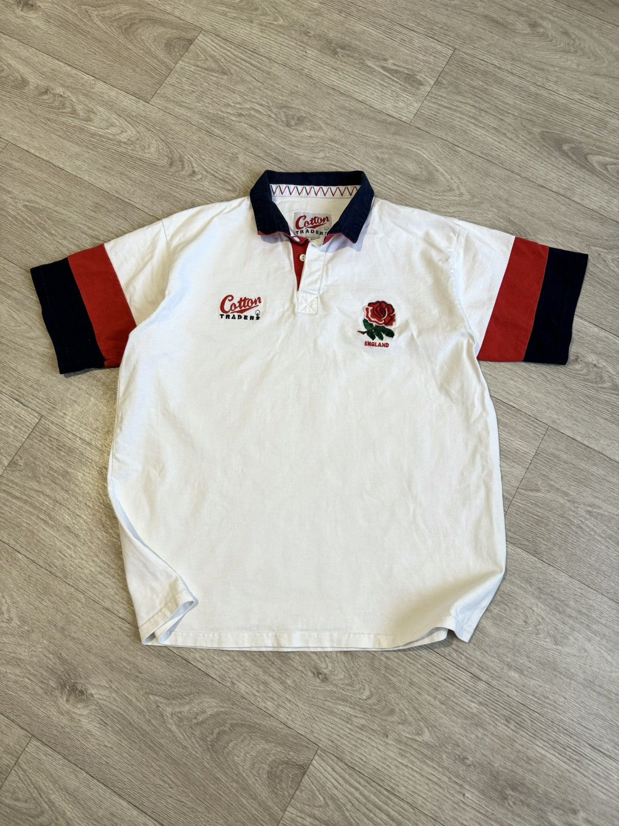 Vintage 🔷Vintage England Cotton Traders 1995/96 Rugby Shirt🔷 Size US XXL / EU 58 / 5 - 1 Thumbnail
