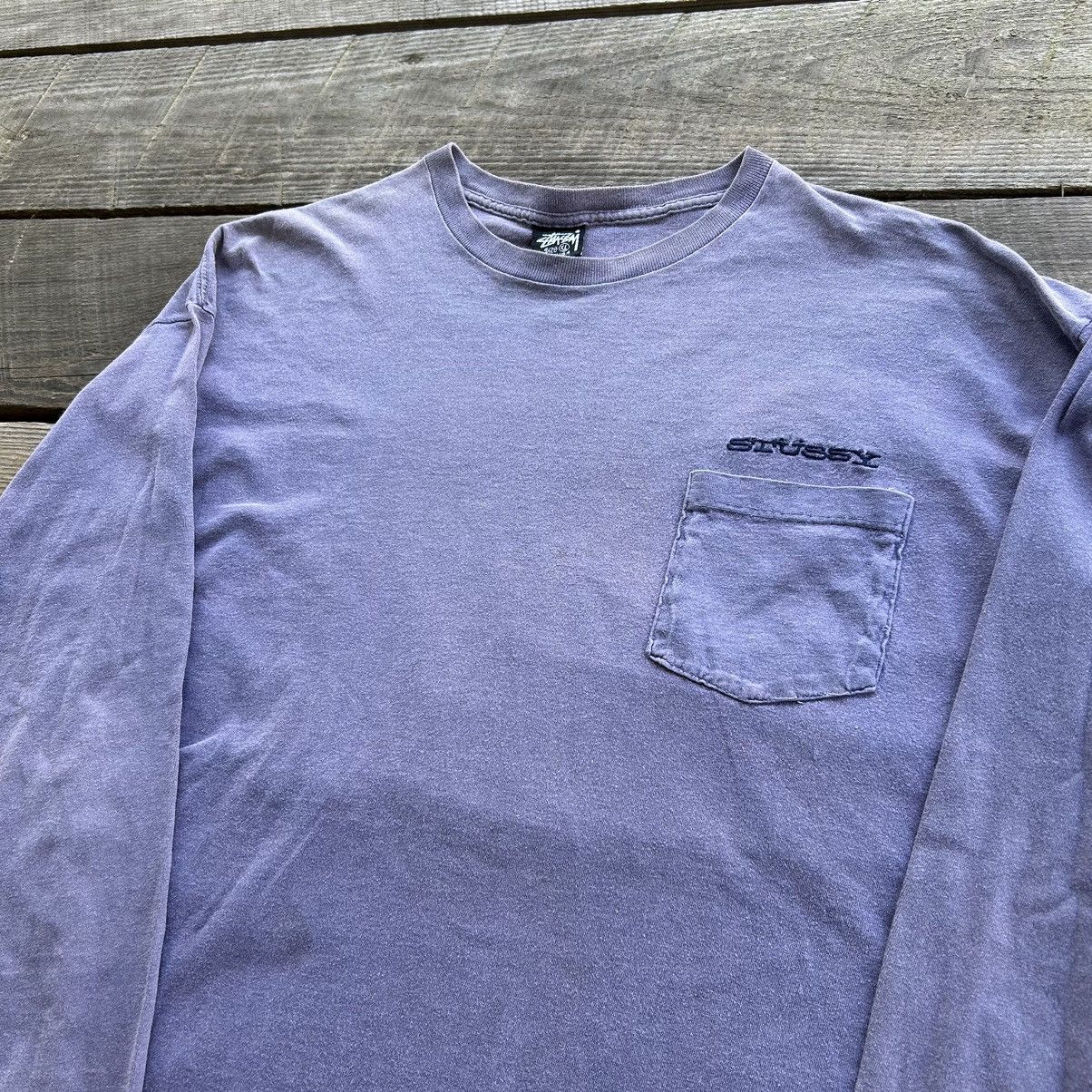 Stussy Vintage 90s Stussy Pigment Faded Purple Long Sleeve T Shirt Size US XL / EU 56 / 4 - 1 Thumbnail