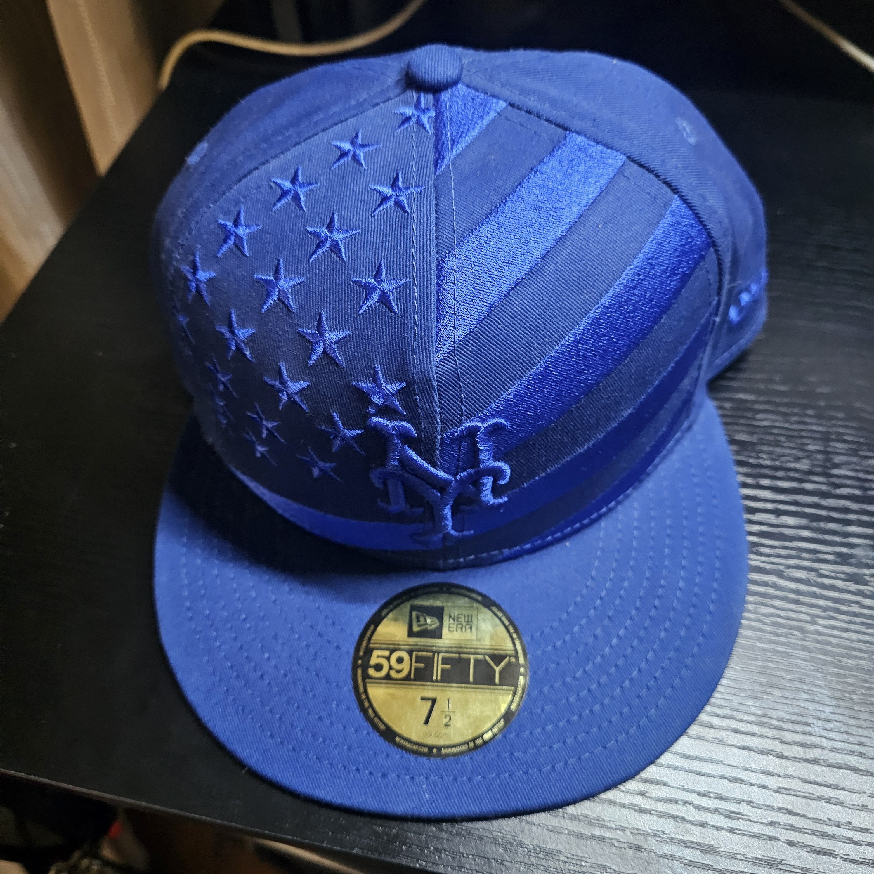New Era Mets Royal Blue Patriot Size ONE SIZE - 3 Thumbnail