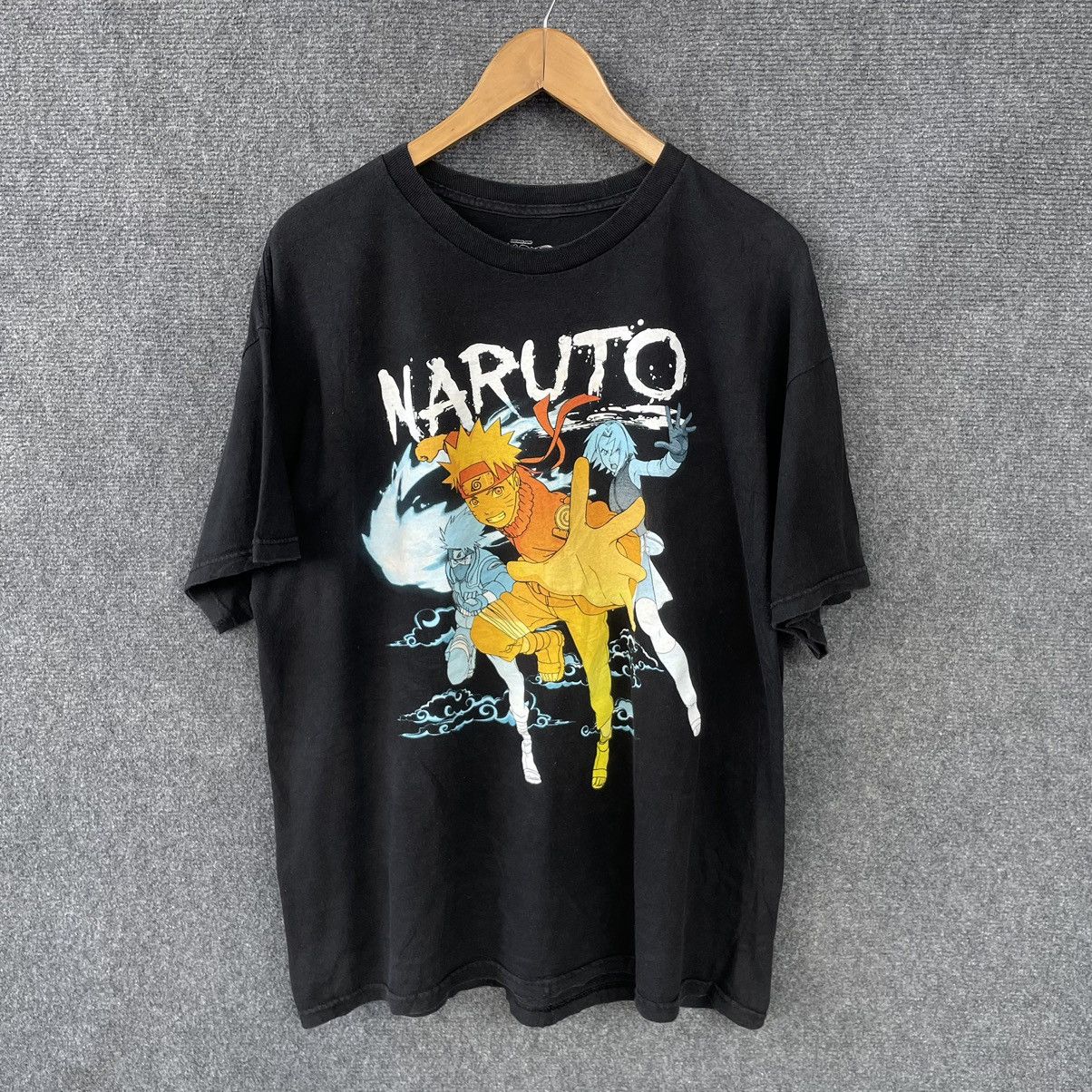 Anime × Cartoon Network × Vintage Vintage 2002 Naruto Shippuden Shonen Jump Anime T Shirt Size US XL / EU 56 / 4 - 1 Thumbnail