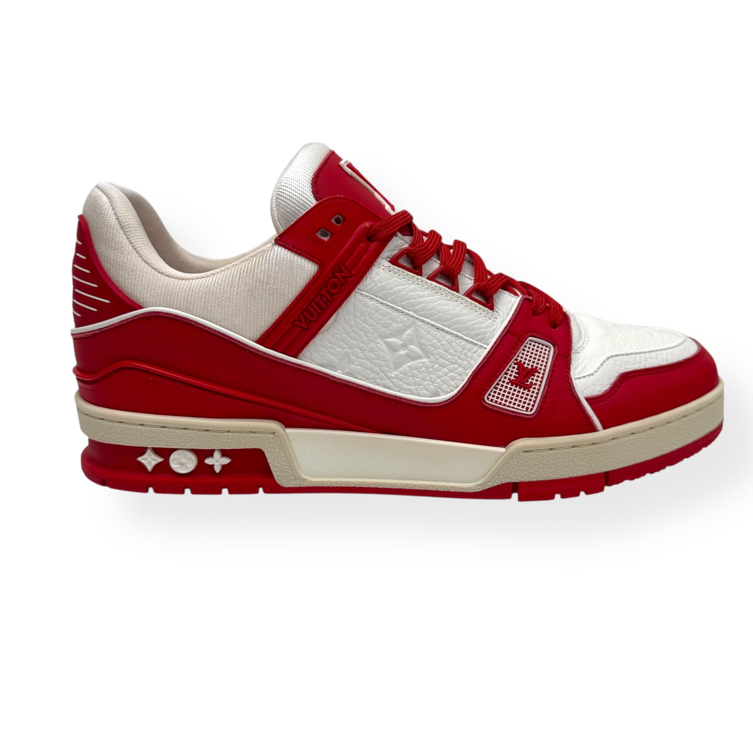 Louis Vuitton LOUIS VUITTON LV TRAINER RED UK8 Size US 9 / EU 42 - 1 Thumbnail