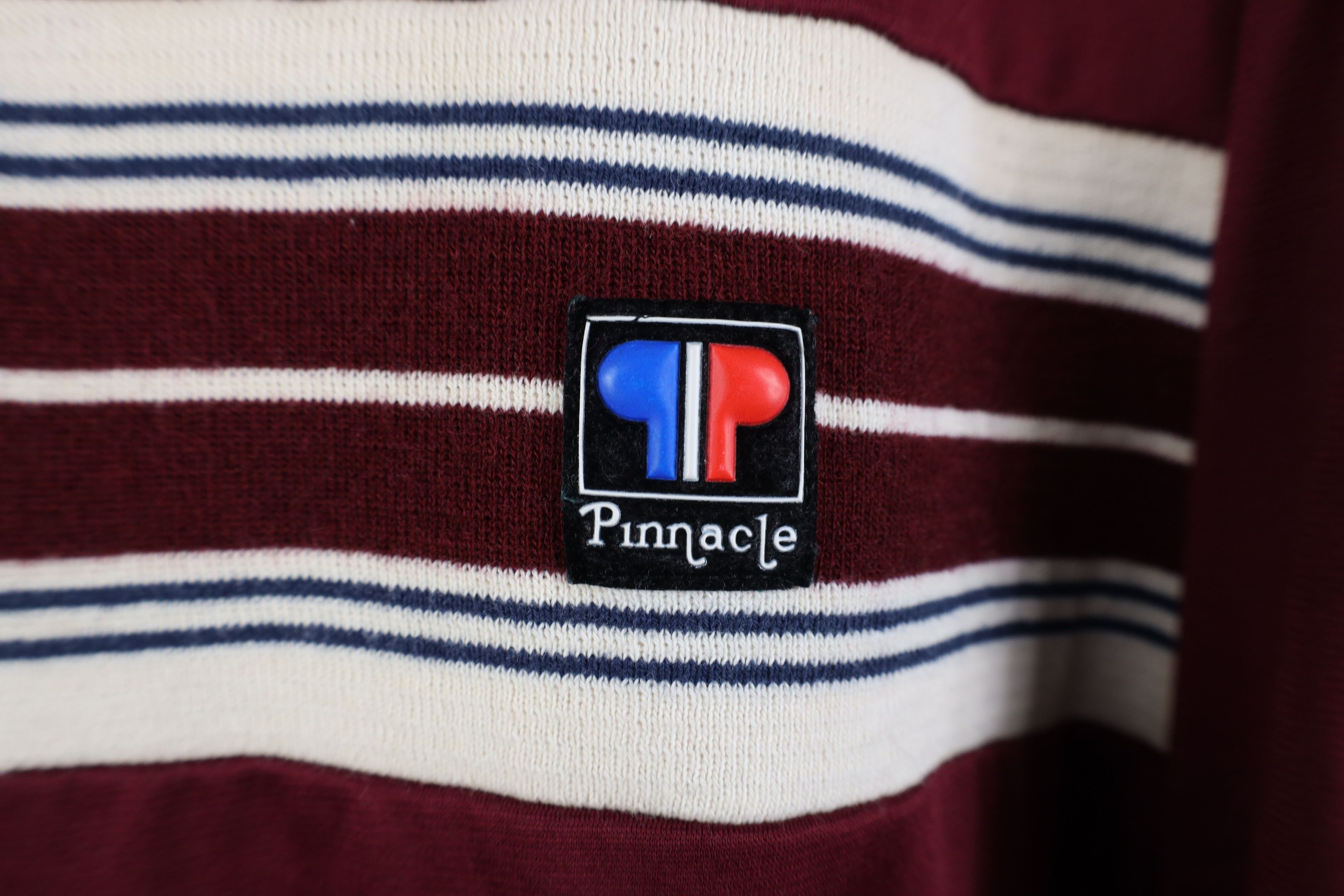 Vintage Vintage 70s Streetwear Warm Up Track Tennis Jacket Burgundy Size US L / EU 52-54 / 3 - 4 Thumbnail