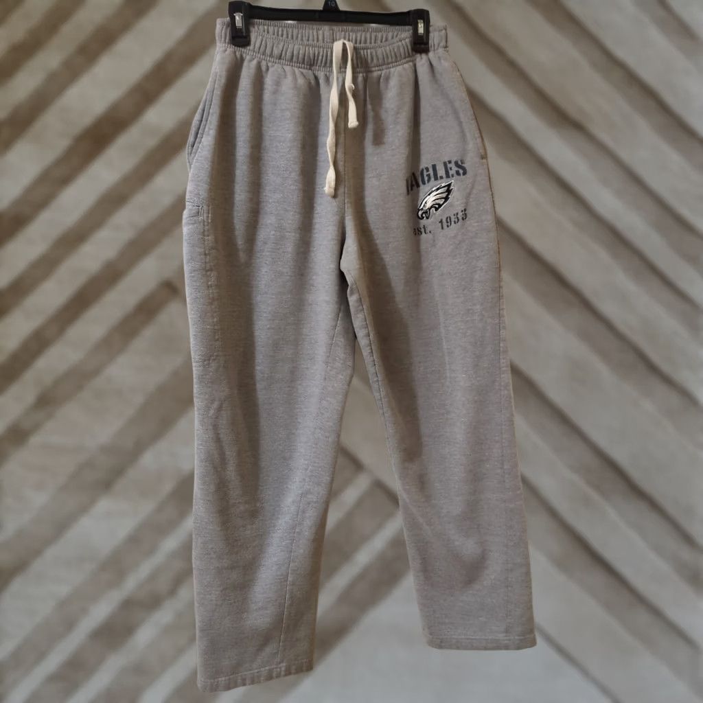 Vintage VINTAGE Team Apparel Philadelphia Eagles Small Sweatpants Drawstring Pockets Gray Size US 29 - 1 Thumbnail