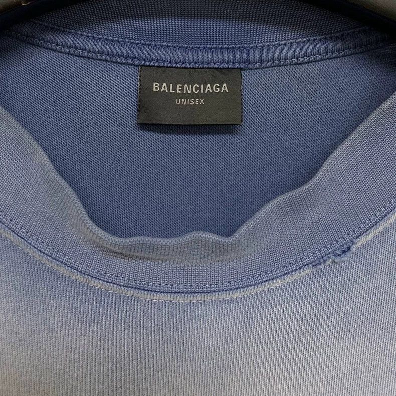Balenciaga Balenciaga Washed haze blue short sleeves Size US L / EU 52-54 / 3 - 2 Thumbnail