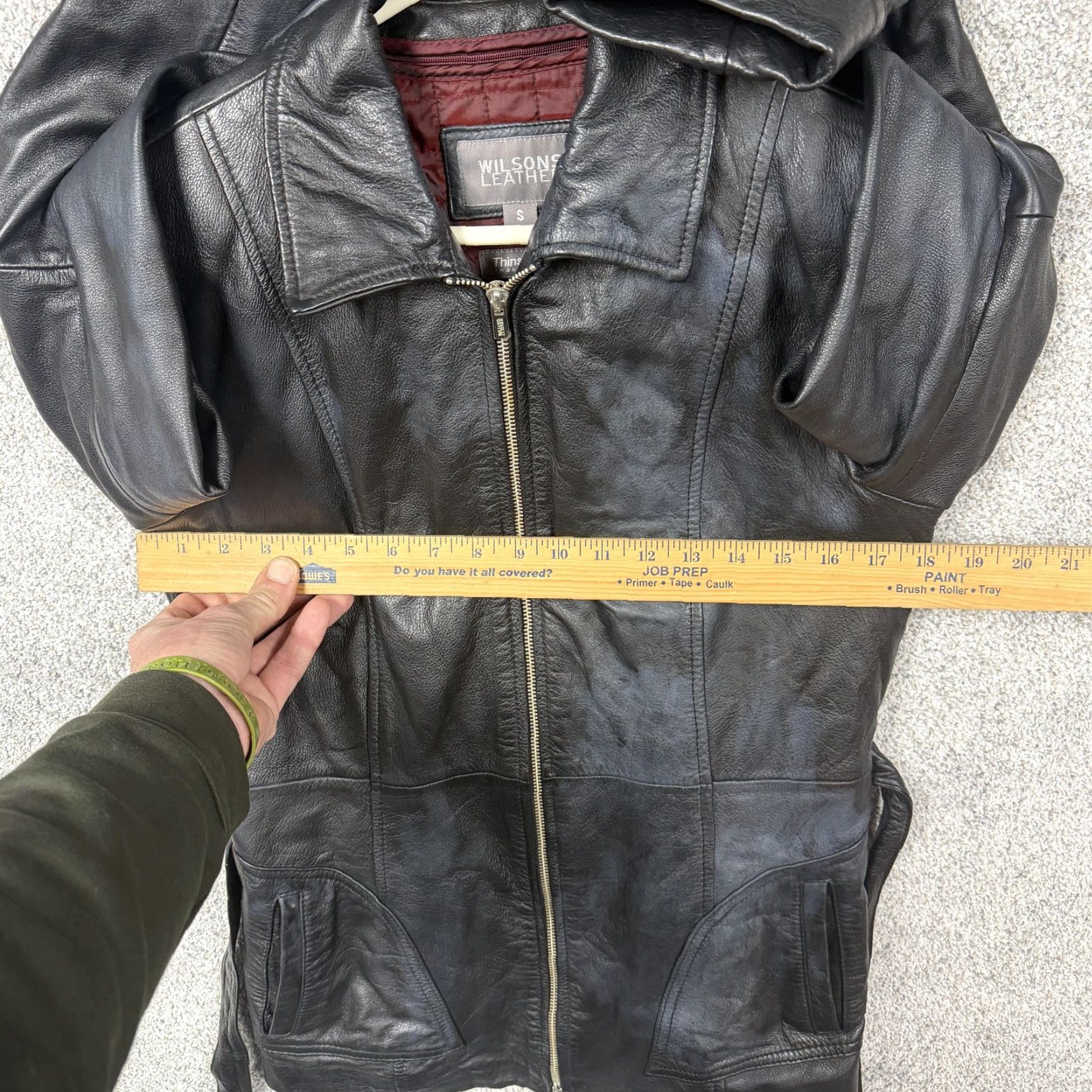 Vintage VINTAGE Wilsons Leather Jacket Womens S Black Belt Thinsulate Moto Grunge Jacket Size S / US 4 / IT 40 - 4 Thumbnail