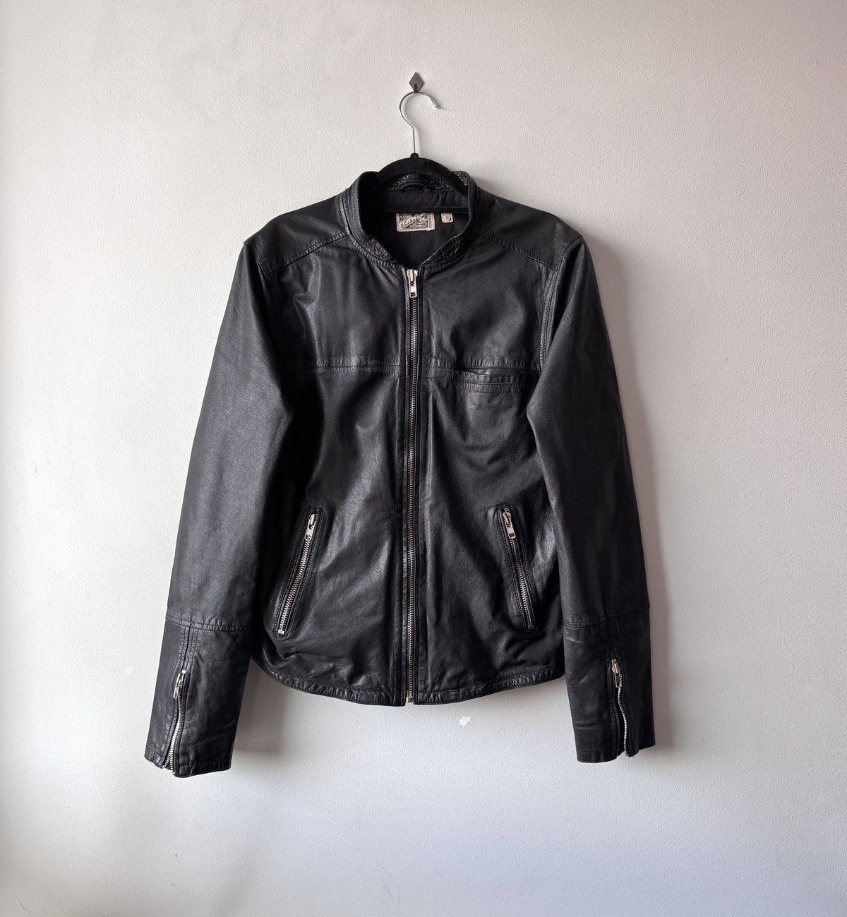 Vintage Violent Dreaming Black Leather Jacket Scandinavian Archive Size US M / EU 48-50 / 2 - 1 Thumbnail
